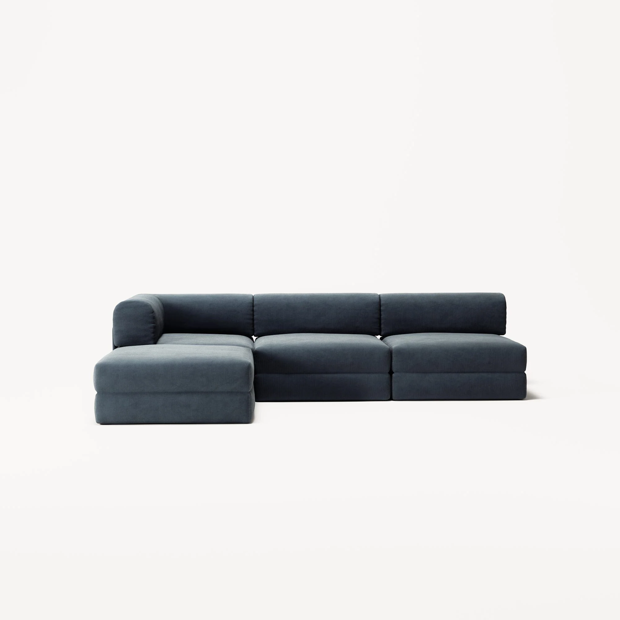 LUNA - 3 Seat with open end - Right - Corduroy Dark Blue - Image 5