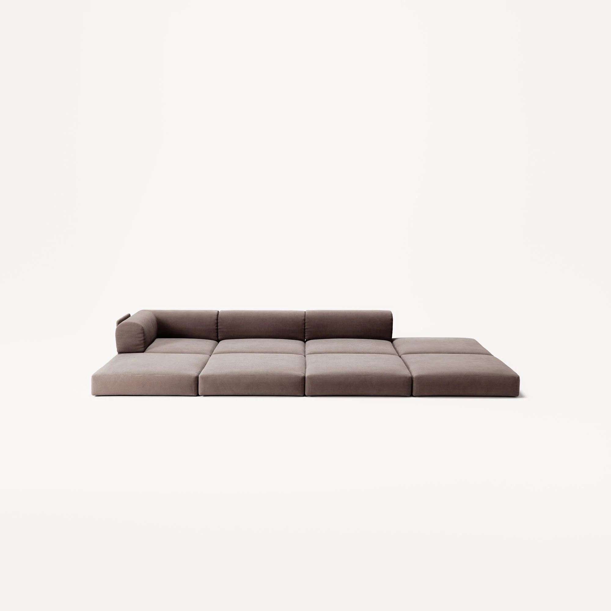 LUNA - 3 Seat with open end - Right - Corduroy Warm Brown - Image 4