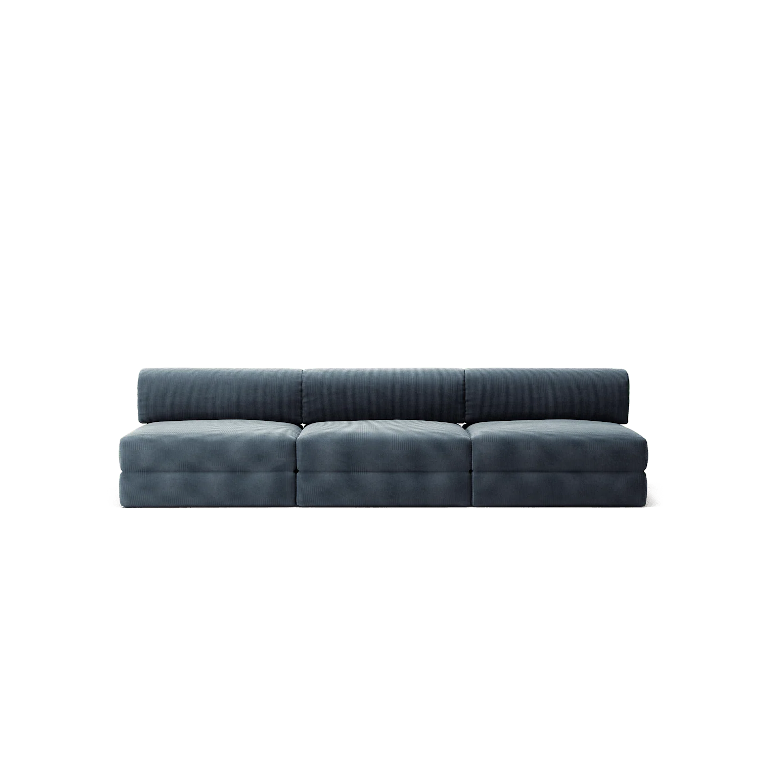 LUNA - 3 Seater Lounge - Corduroy Dark Blue