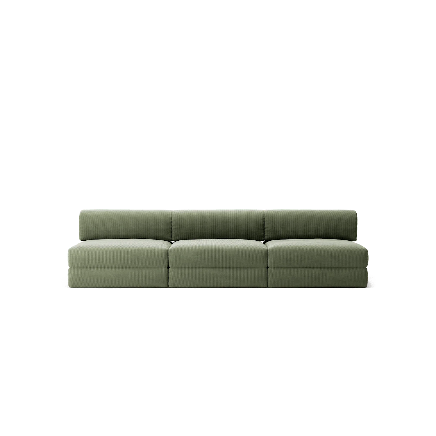 LUNA - 3 Seater Lounge - Corduroy Moss Green