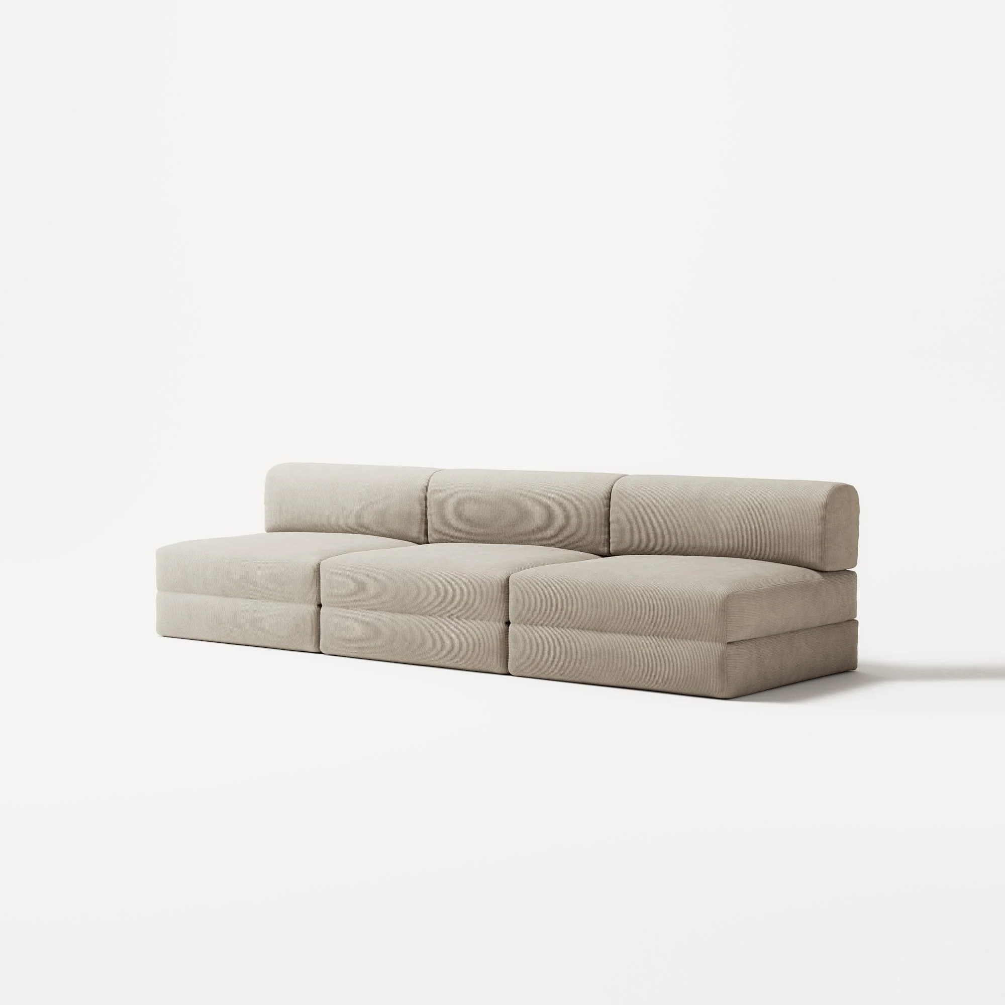 LUNA - 3 Seater Lounge - Corduroy Off-White - Image 2