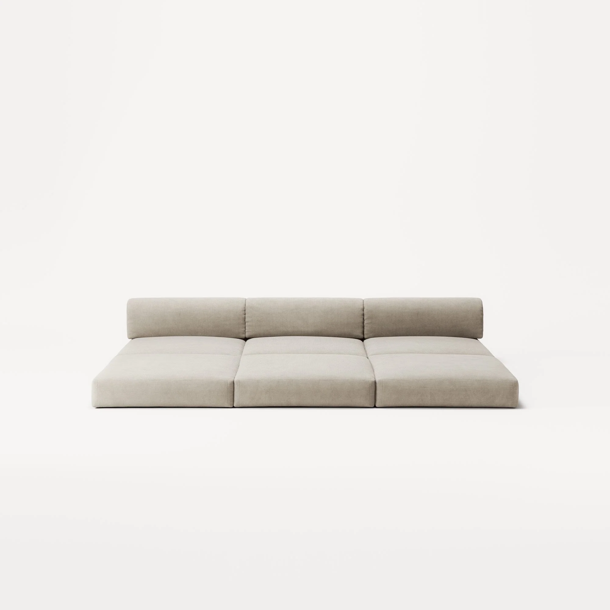 LUNA - 3 Seater Lounge - Corduroy Off-White - Image 4