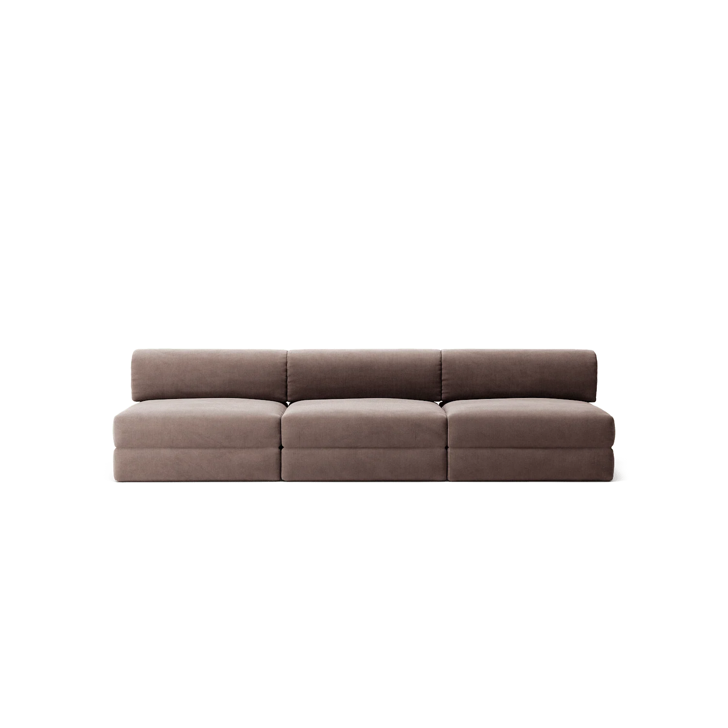 LUNA - 3 Seater Lounge - Corduroy Warm Brown