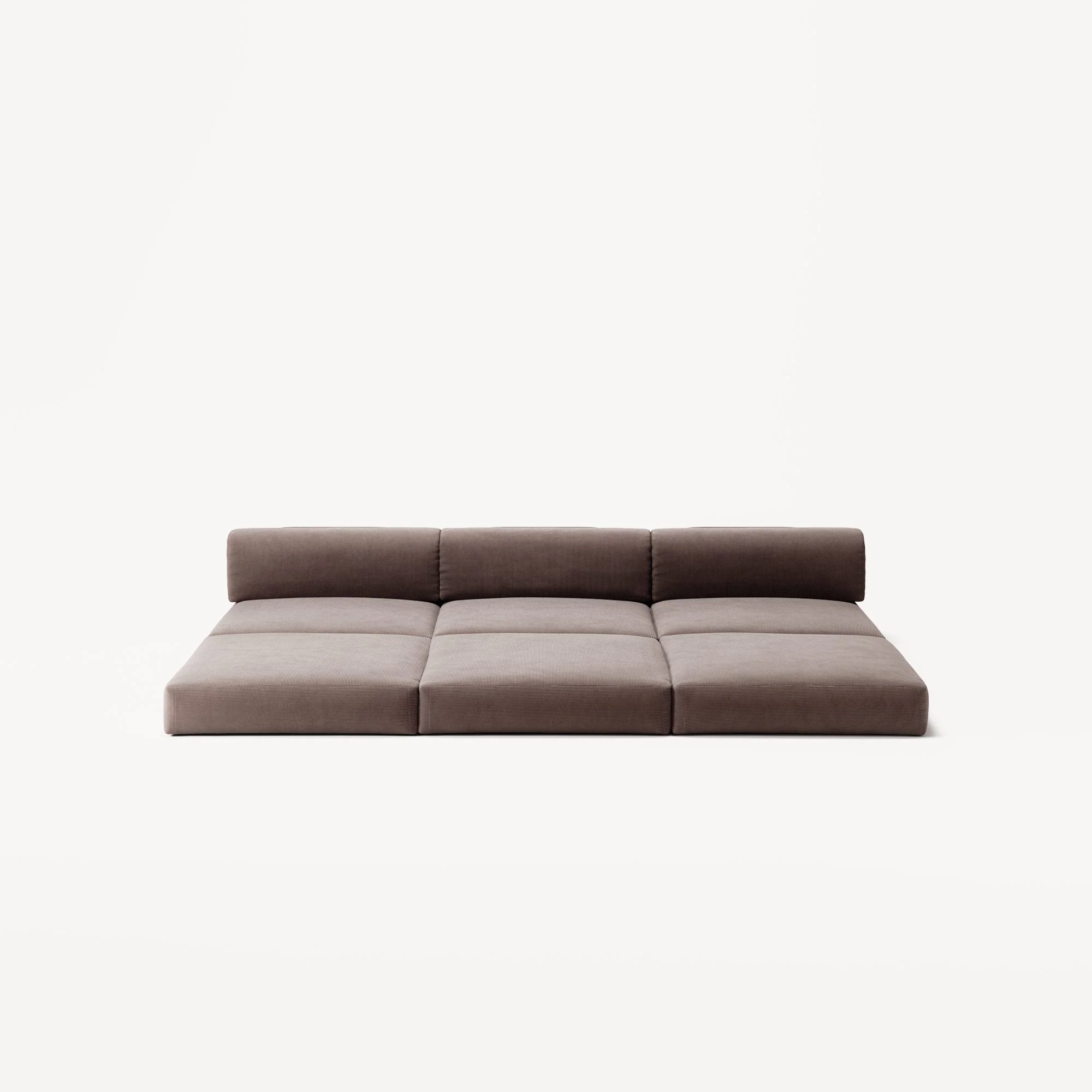 LUNA - 3 Seater Lounge - Corduroy Warm Brown - Image 4