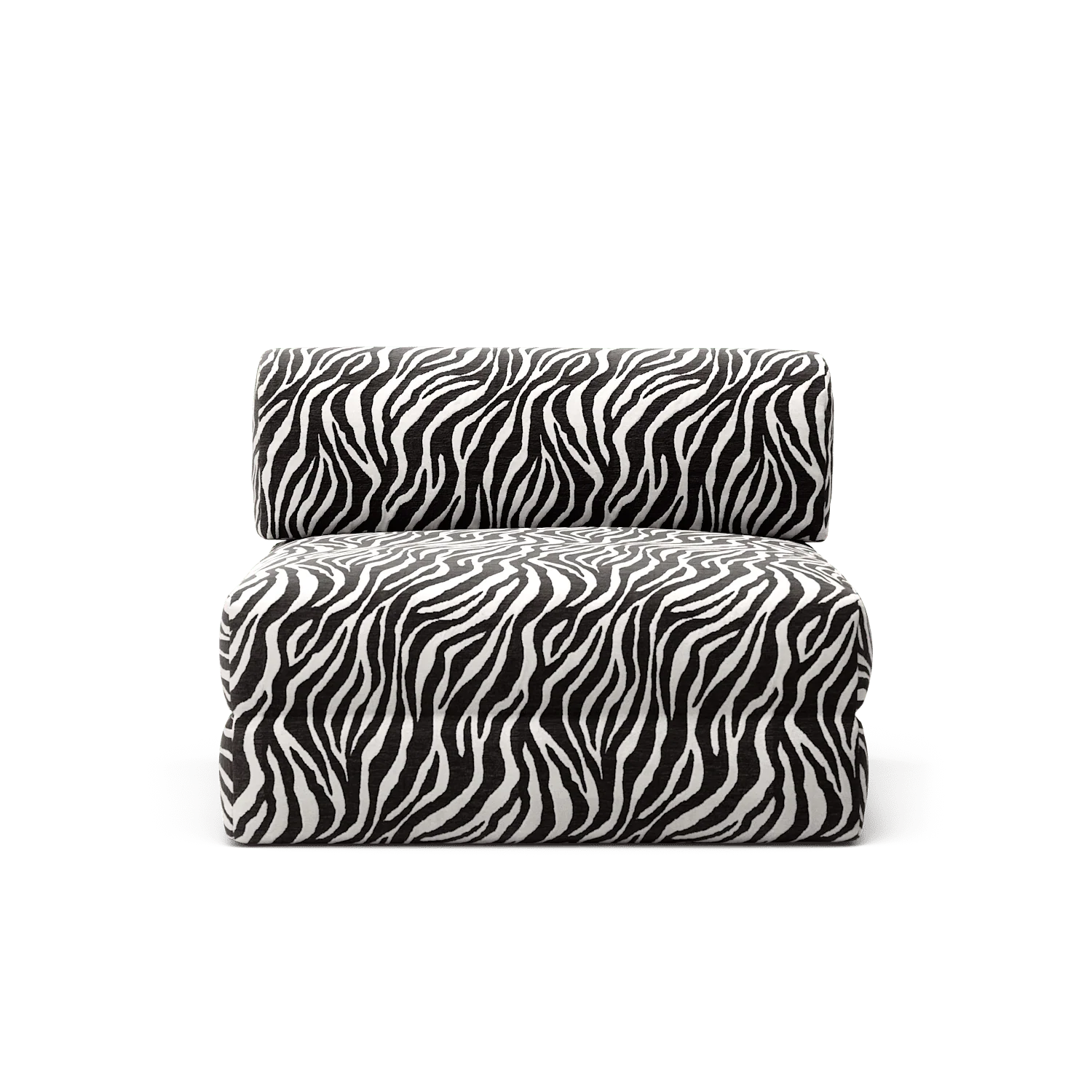 LUNA - Seat - Chenille Jacquard Zebra Black White