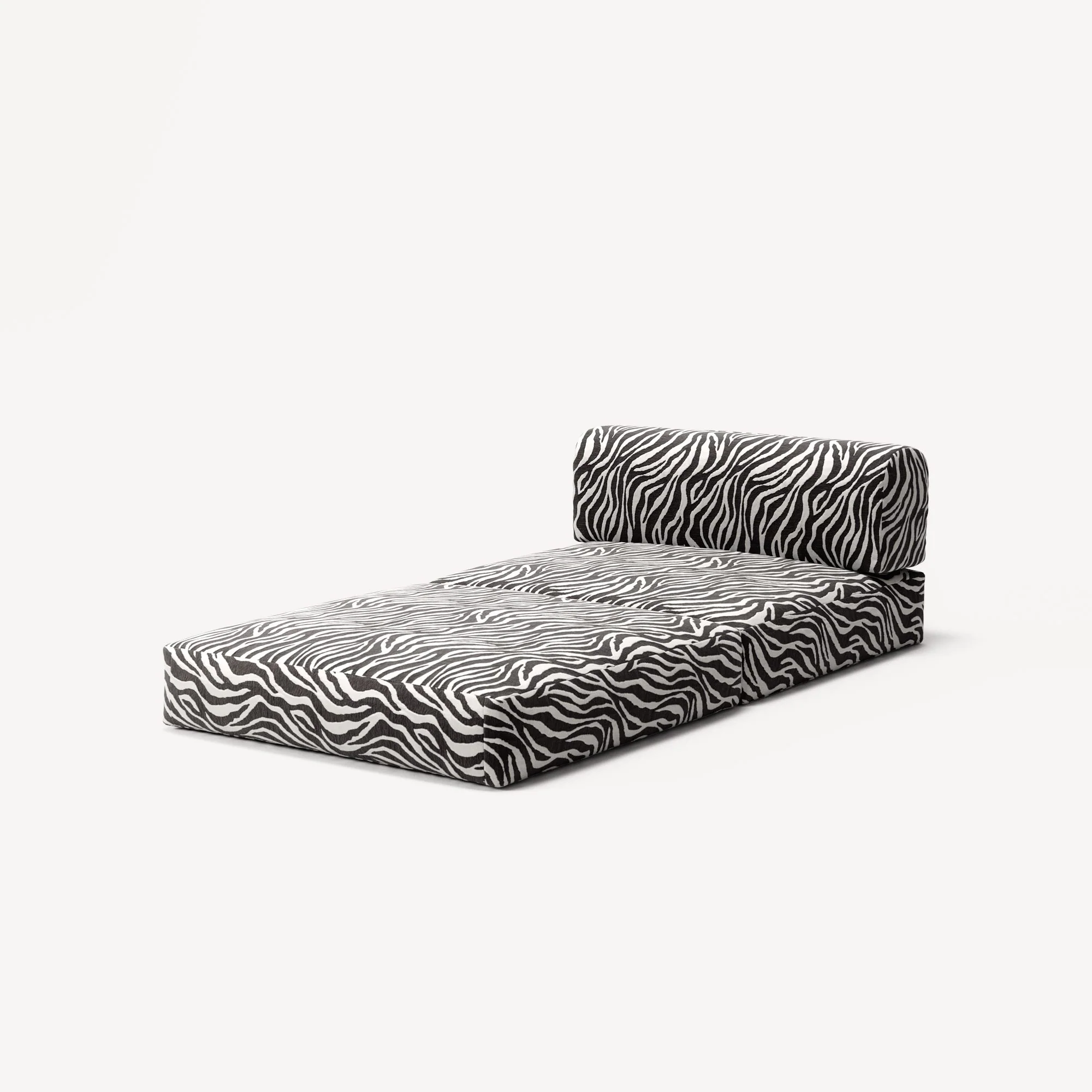 LUNA - Seat - Chenille Jacquard Zebra Black White - Image 2