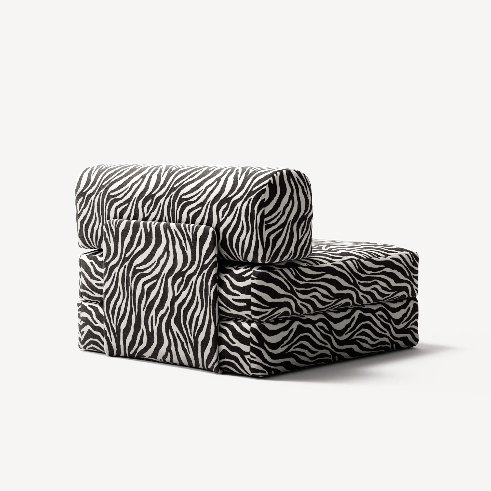 LUNA - Seat - Chenille Jacquard Zebra Black White - Image 5
