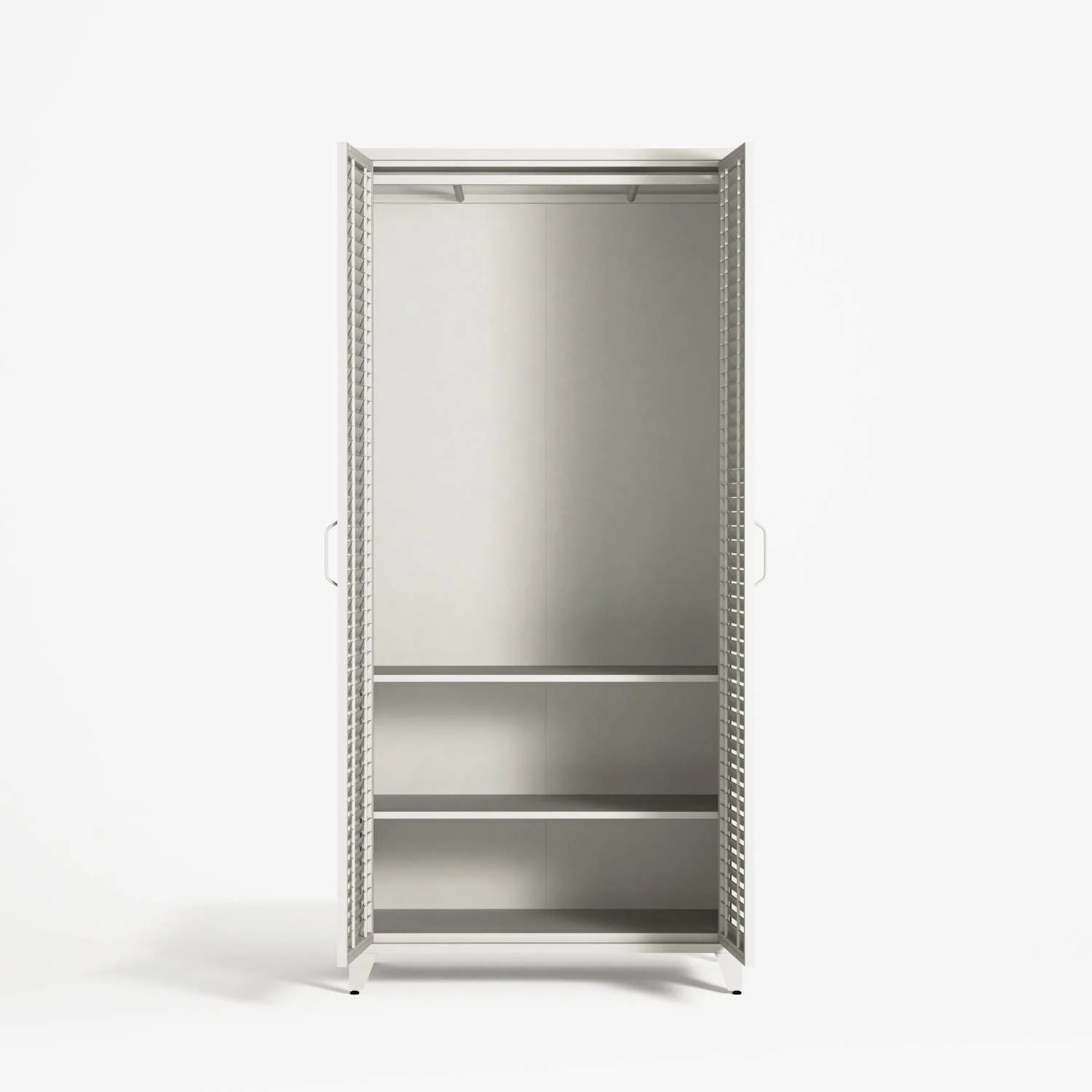 Mandarin - Two Door Tall Wardrobe - Chalk - Image 4