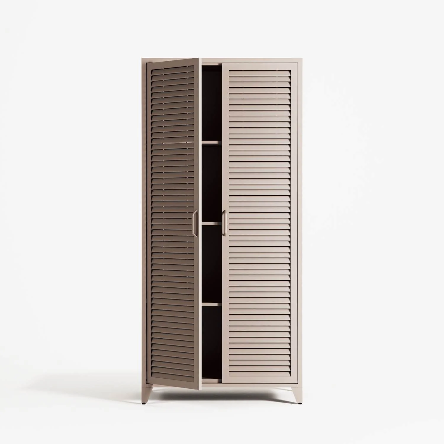 Mandarin - Two Door Tall Wardrobe - Mushroom - Image 2