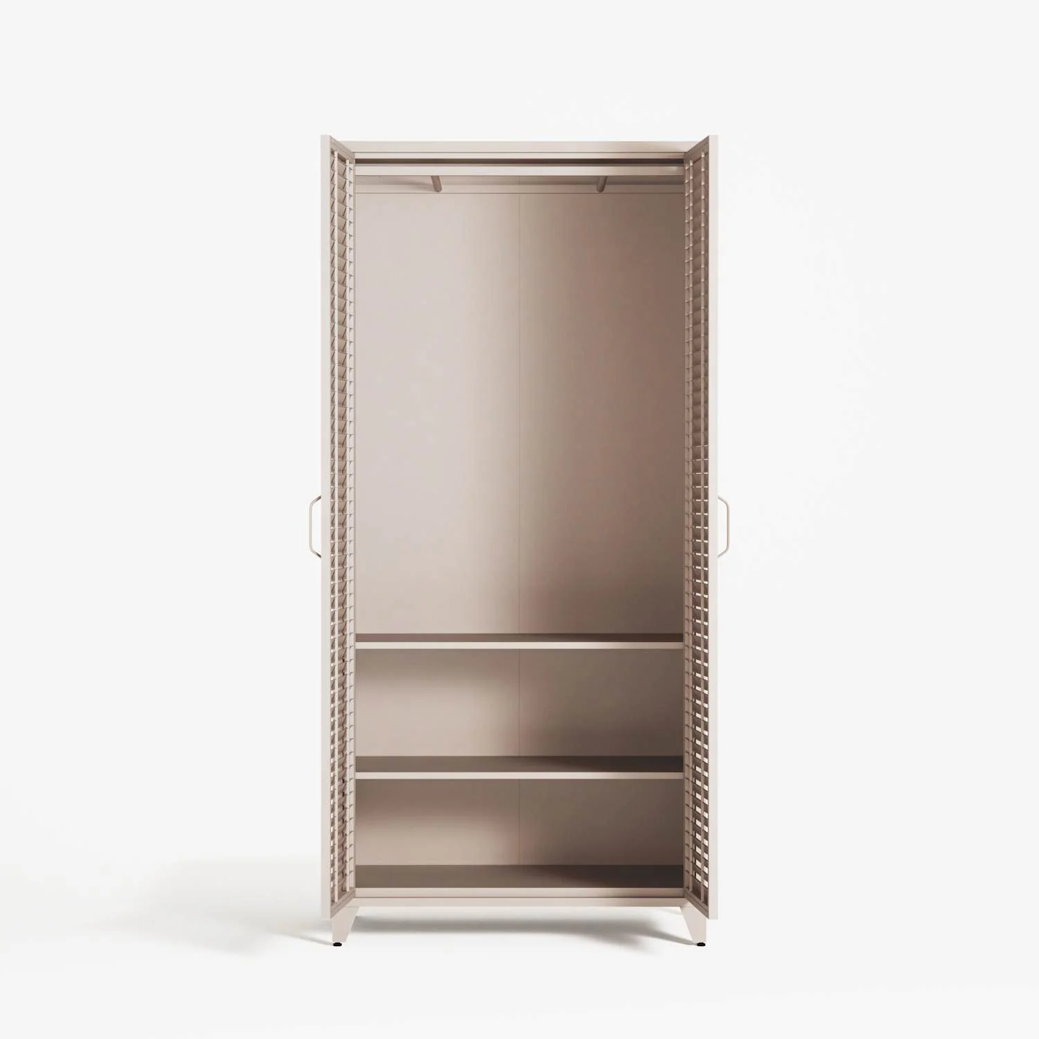 Mandarin - Two Door Tall Wardrobe - Mushroom - Image 4