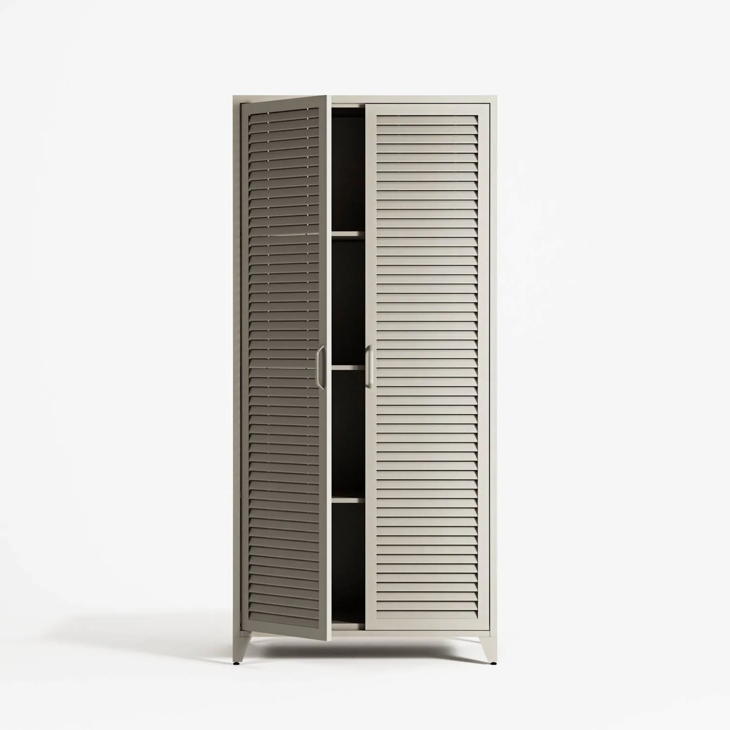 Mandarin - Two Door Tall Wardrobe - Pebble - Image 2