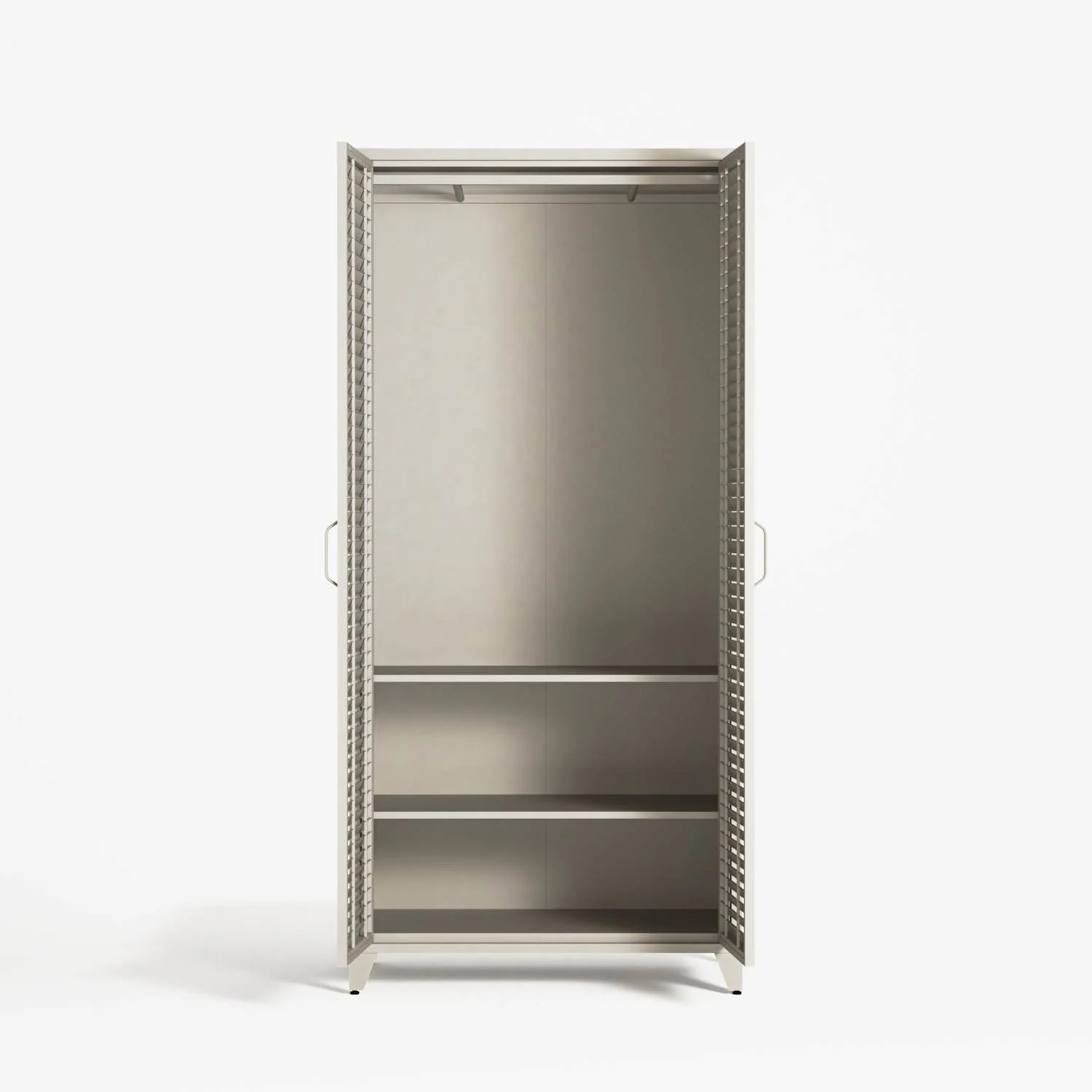 Mandarin - Two Door Tall Wardrobe - Pebble - Image 4