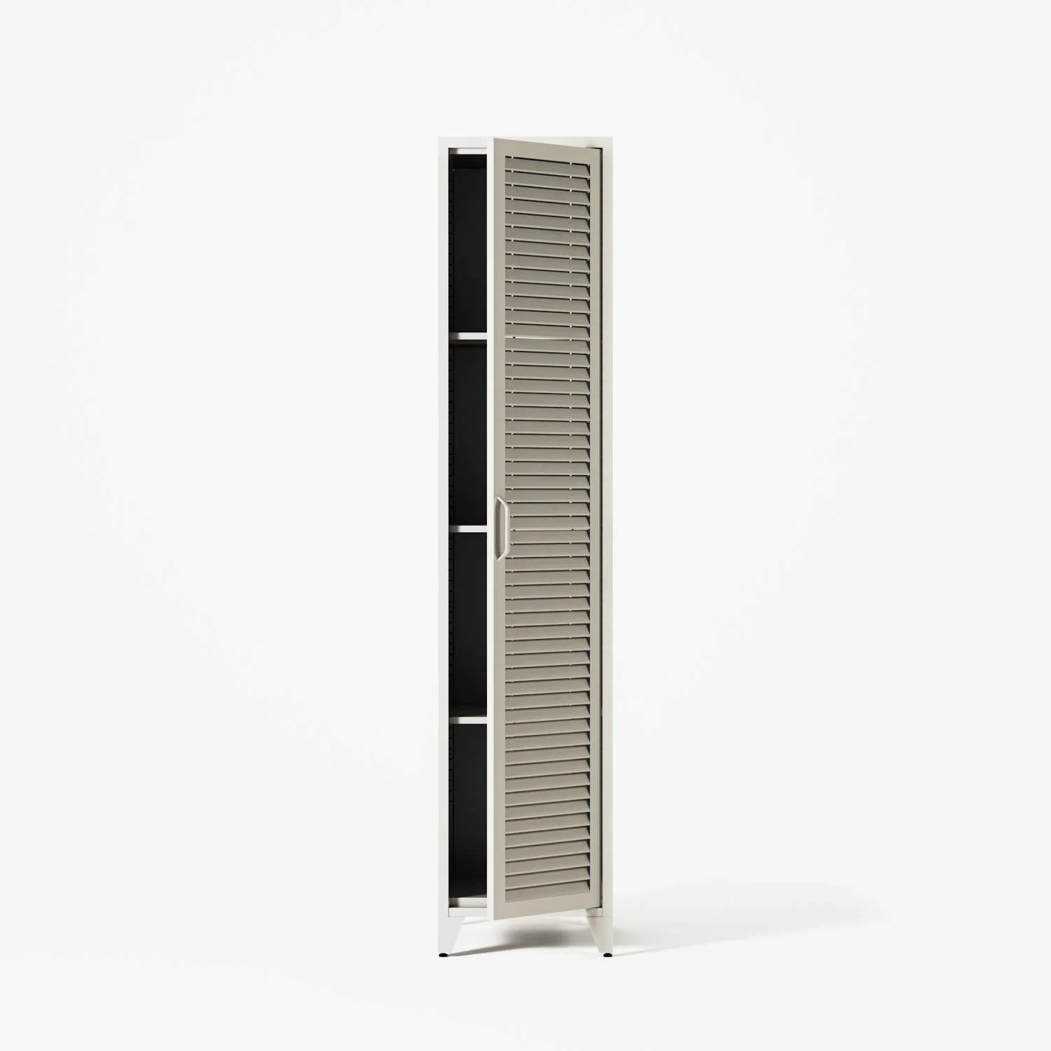 Mandarin - One Door Wardrobe - Left - Chalk - Image 2