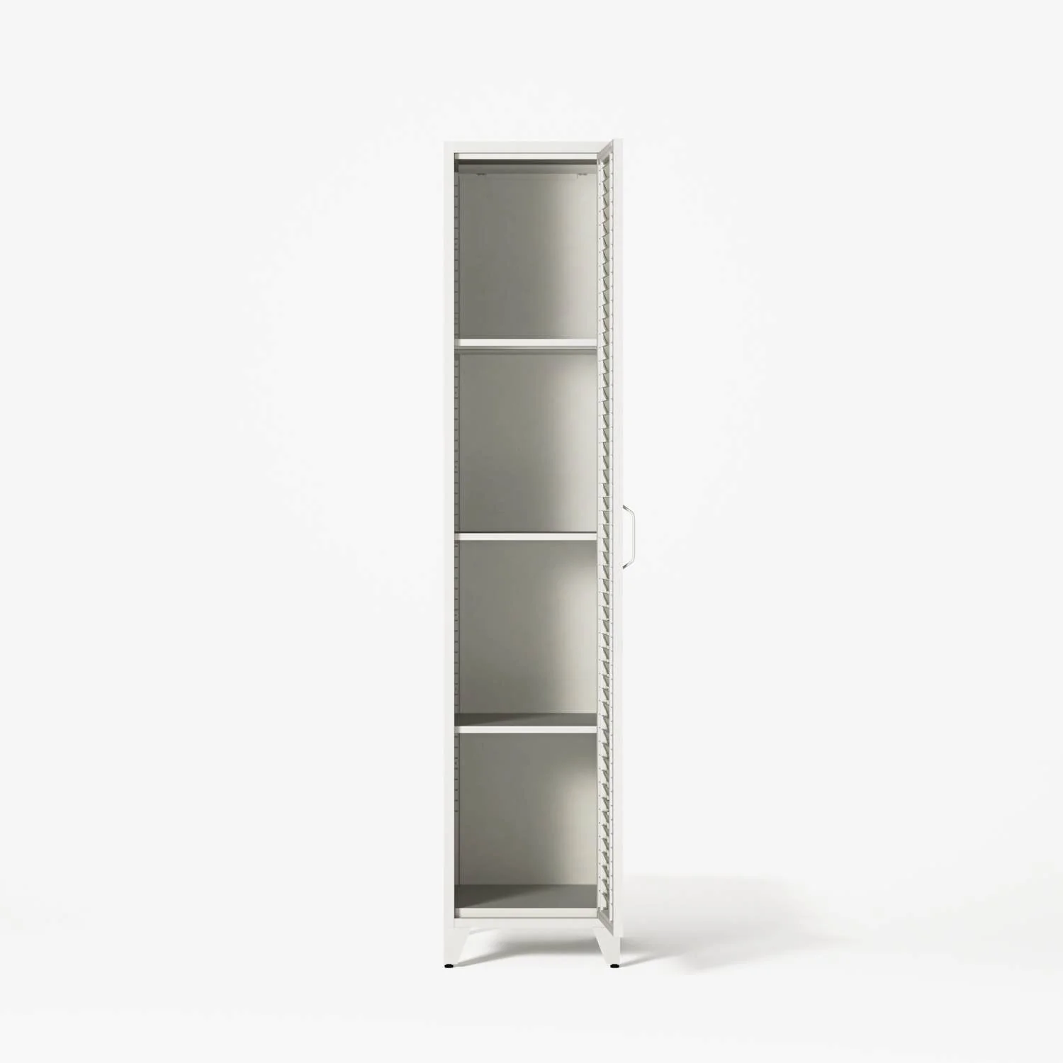 Mandarin - One Door Wardrobe - Left - Chalk - Image 3