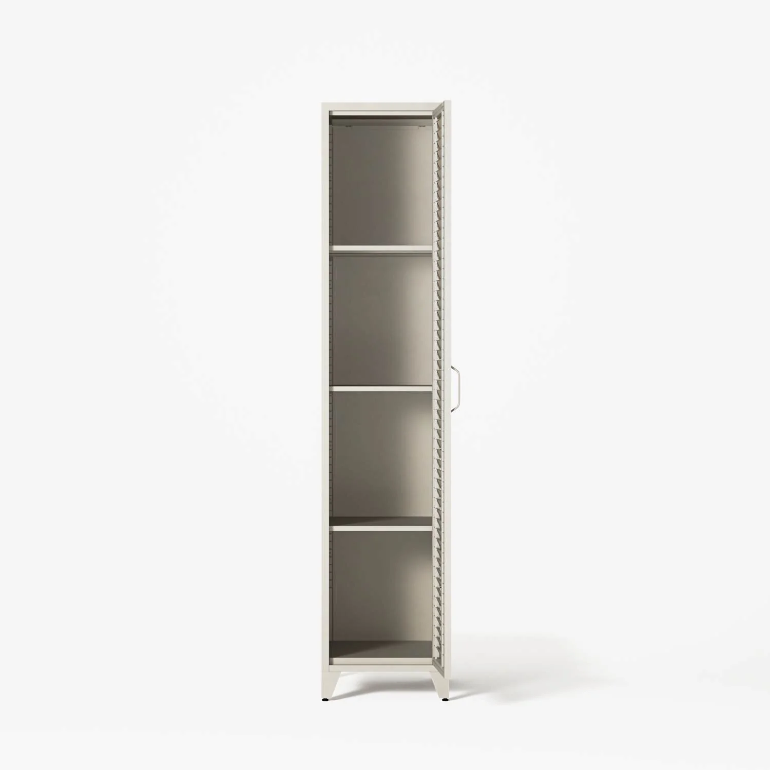 Mandarin - One Door Wardrobe - Left - Pebble - Image 3