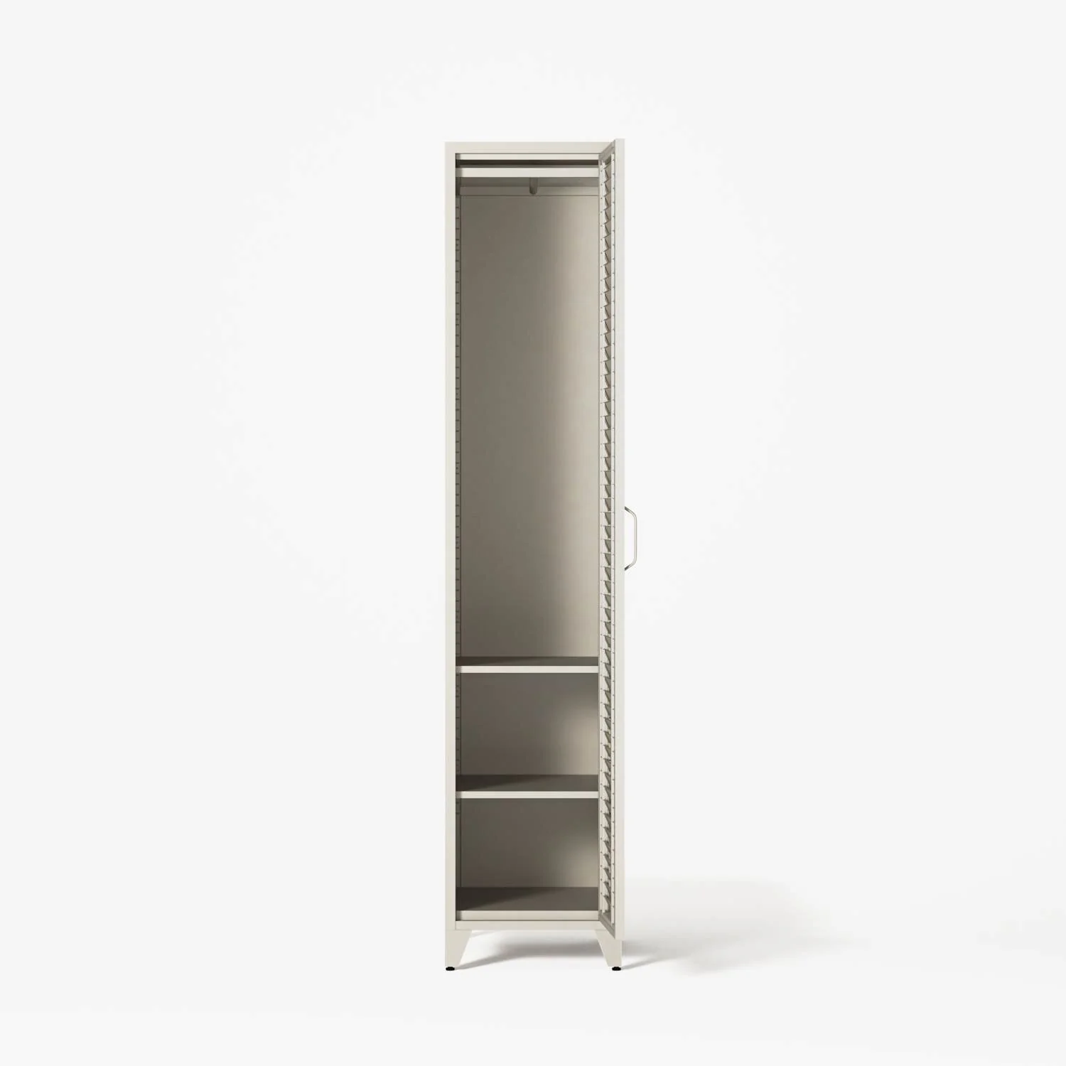 Mandarin - One Door Wardrobe - Left - Pebble - Image 4