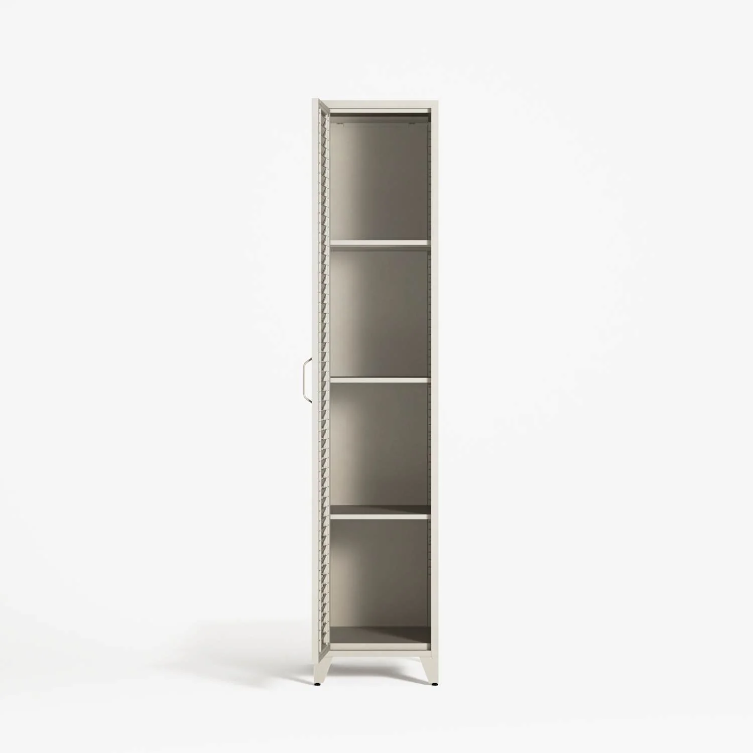 Mandarin - One Door Wardrobe - Right - Pebble - Image 3