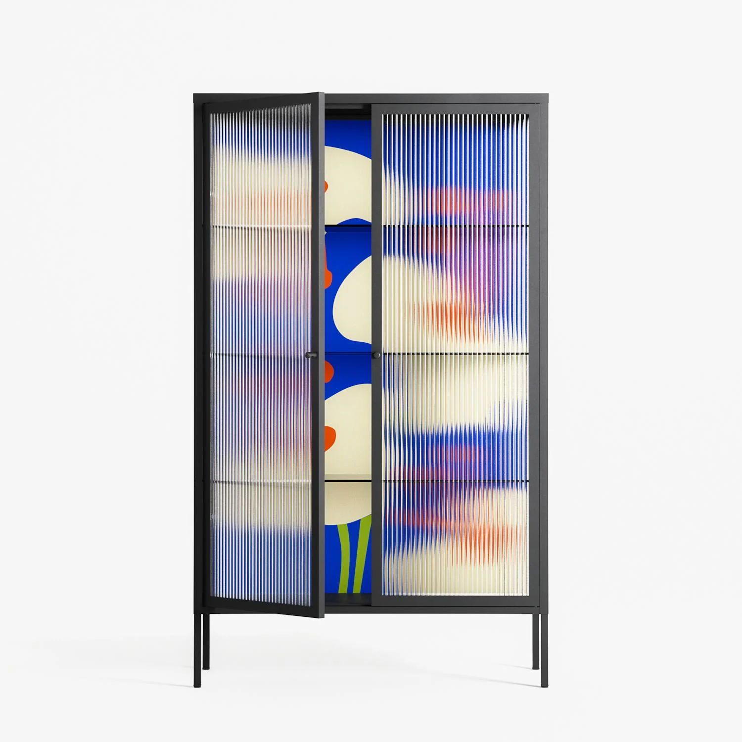 Meadow - Cabinet - Magda March - Antracite - Reeded glass - Image 2