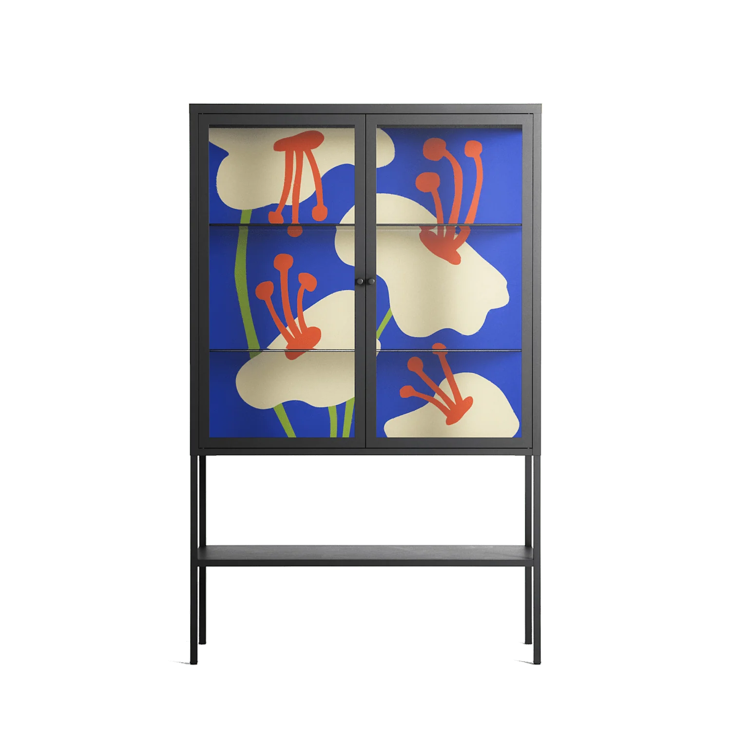 Meadow - Loft Cabinet - Magda March - Antracite - Clear glass