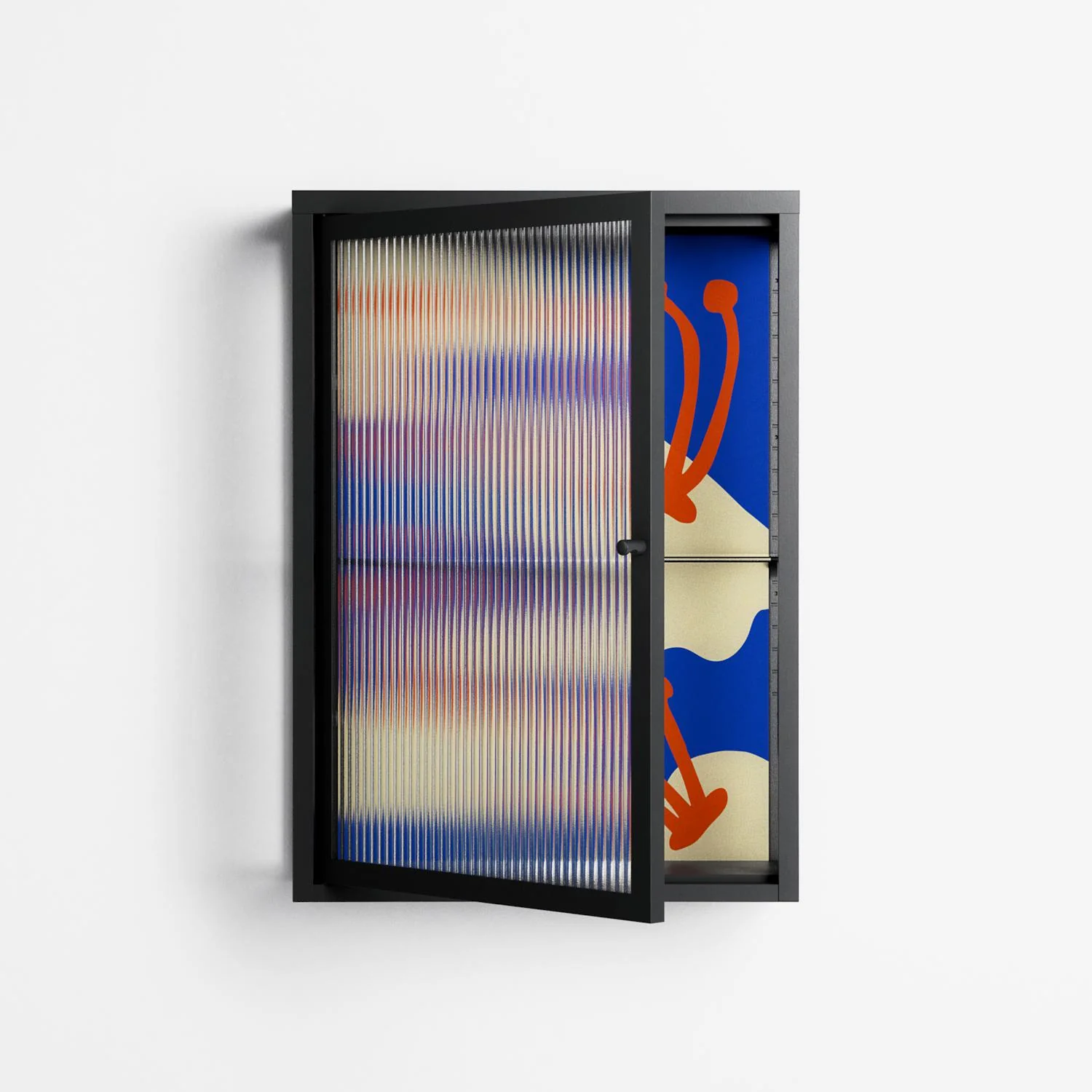 Meadow - Wall Cabinet - Magda March - Antracite - Reeded glass - Image 2
