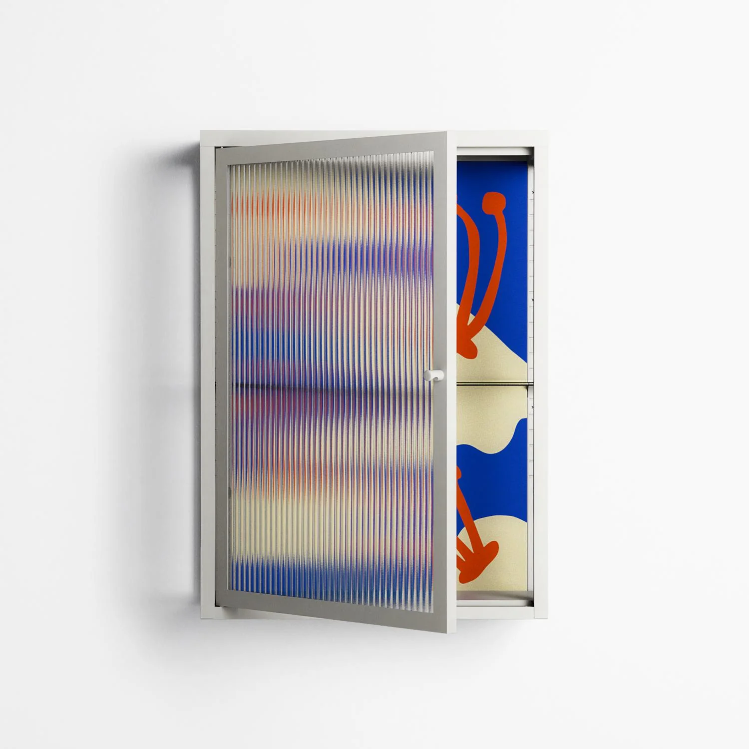 Meadow - Wall Cabinet - Magda March - Chalk - Reeded glass - Image 2
