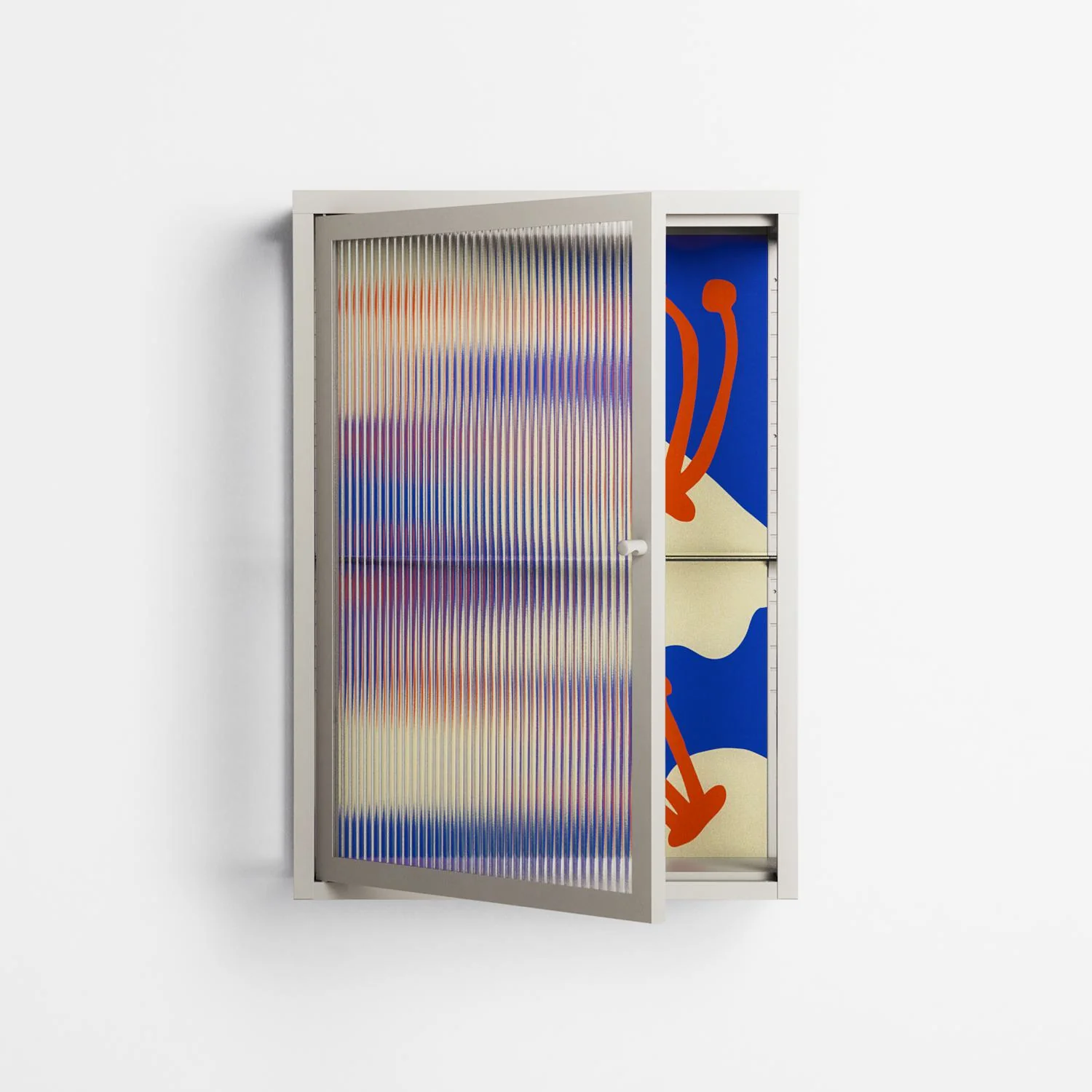 Meadow - Wall Cabinet - Magda March - Pebble - Reeded glass - Image 2
