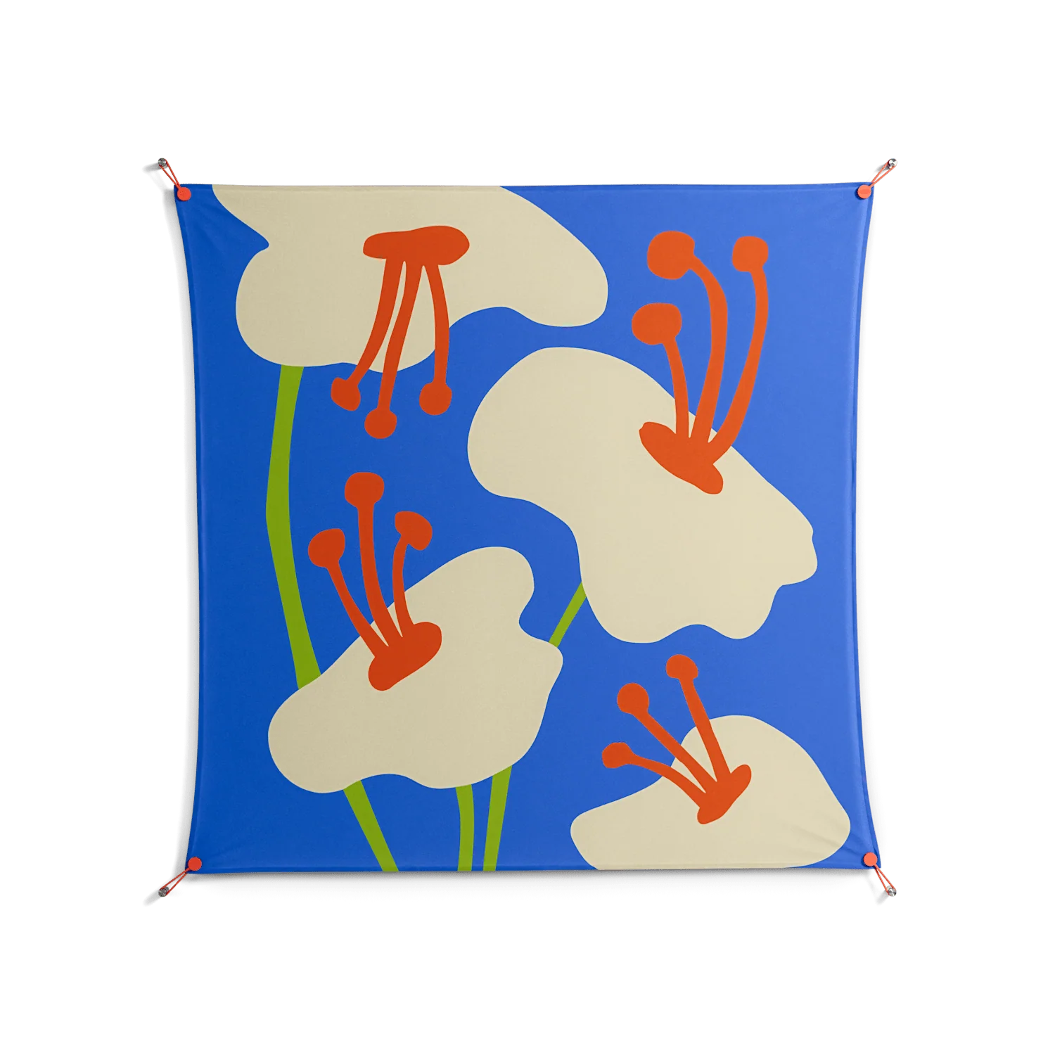 Meadow - Work On Wall - Magda March - Orange - 140 x 140 cm