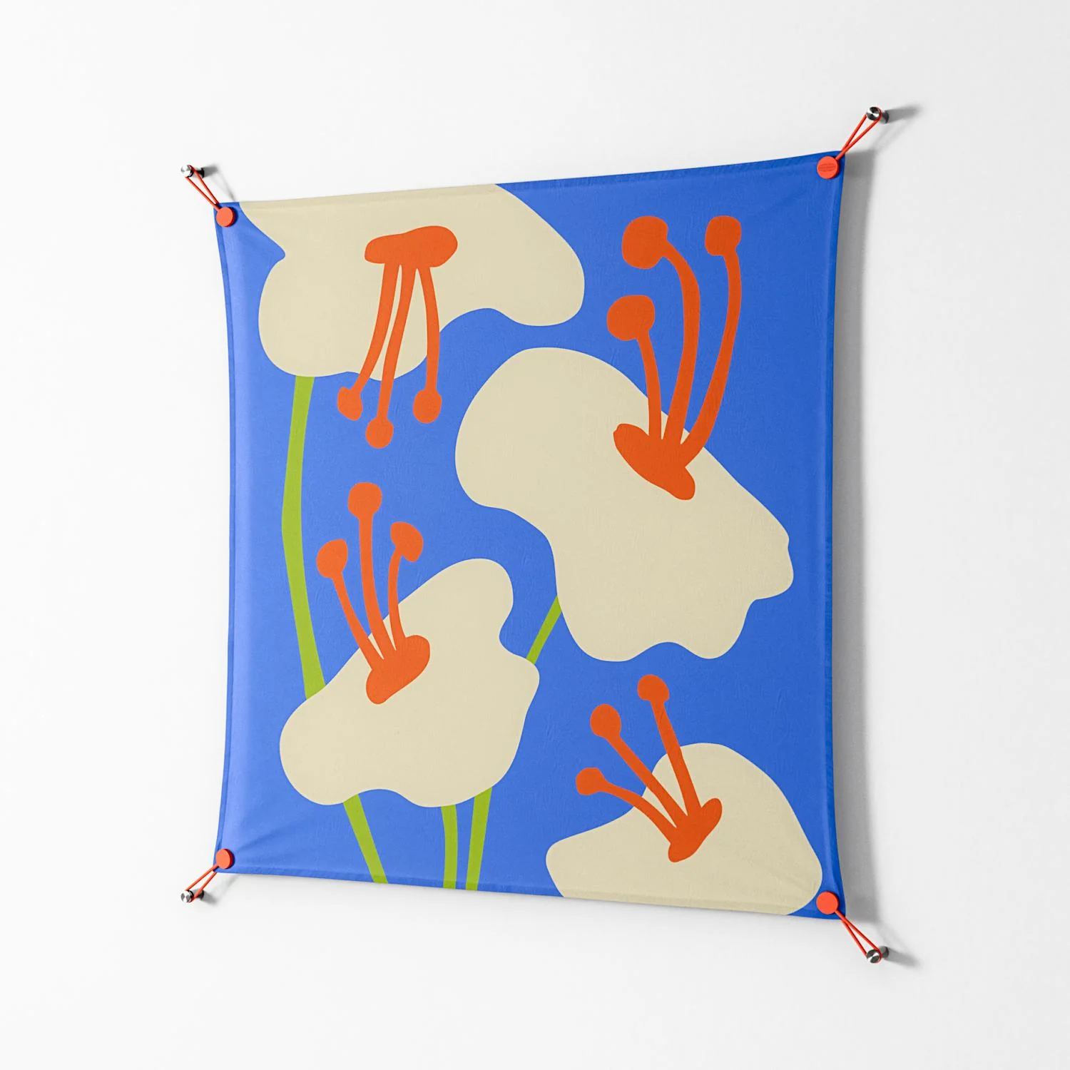 Meadow - Work On Wall - Magda March - Orange - 90 x 90 cm - Image 2