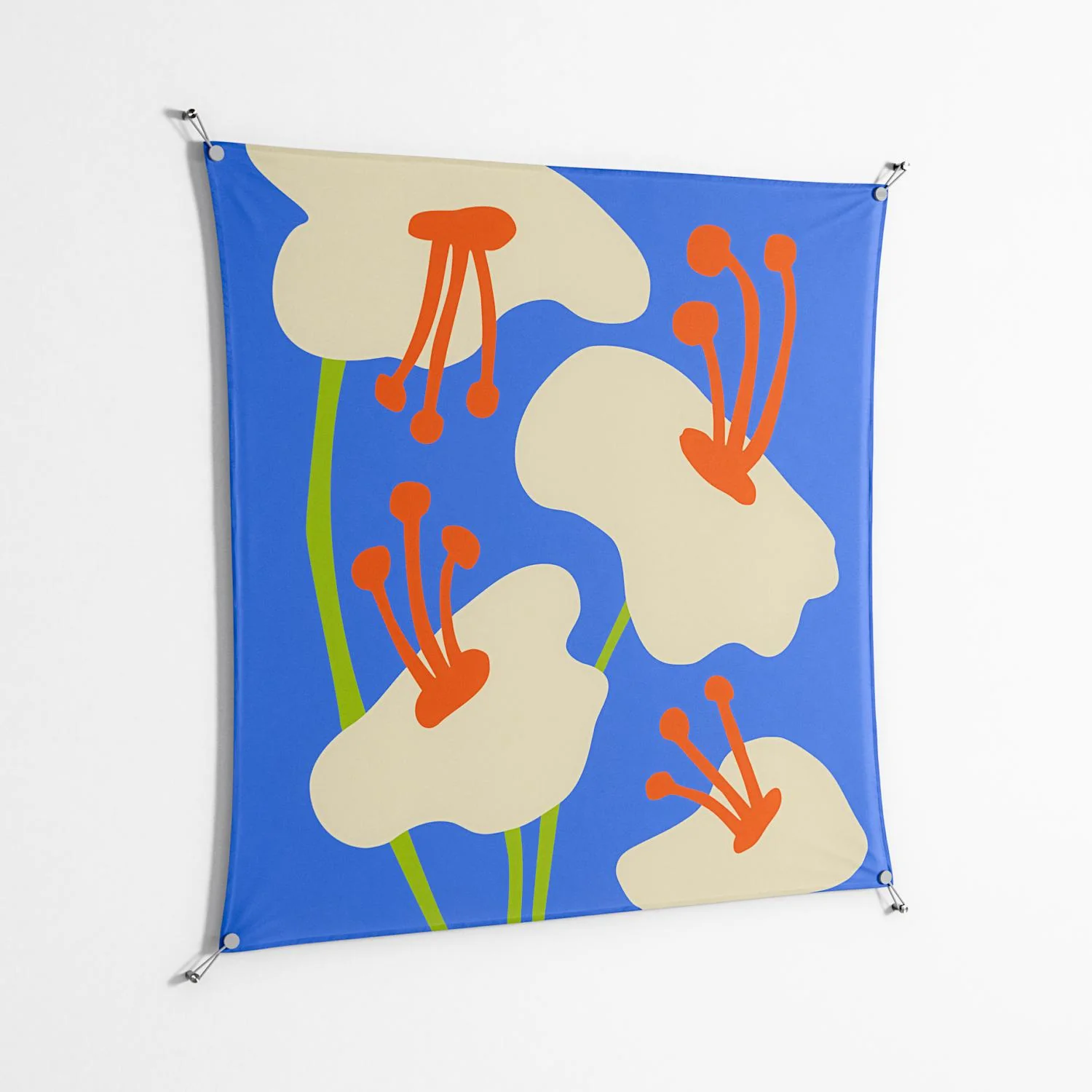Meadow - Work On Wall - Magda March - Silver - 140 x 140 cm - Image 2