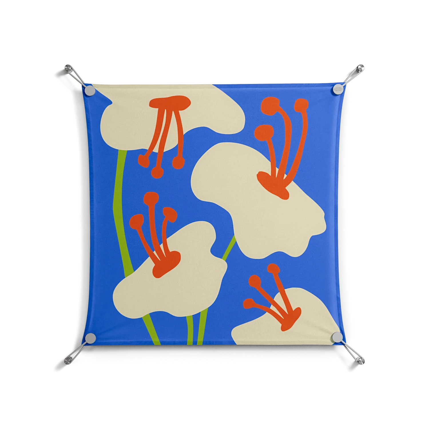 Meadow - Work On Wall - Magda March - Silver - 70 x 70 cm