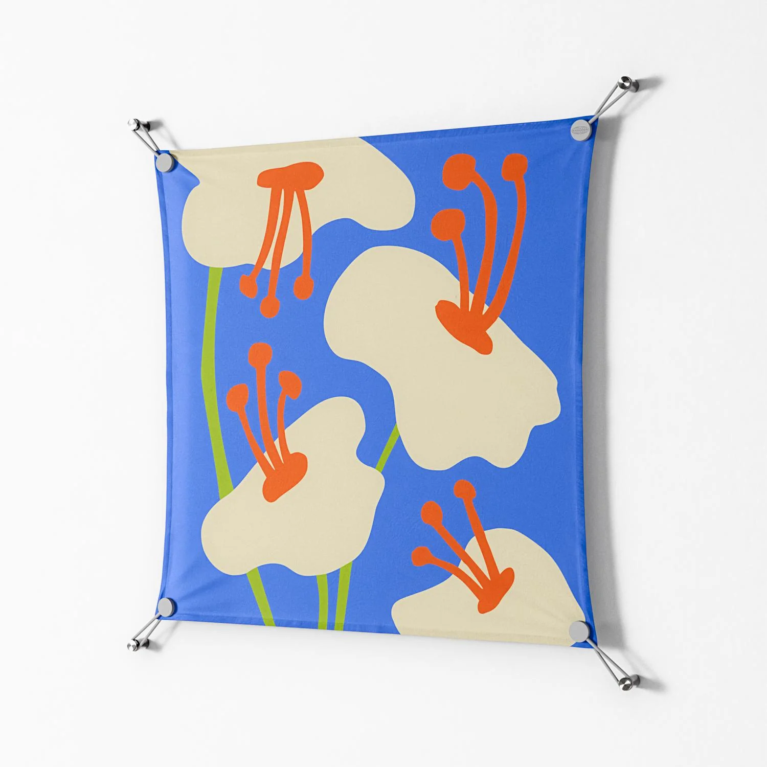Meadow - Work On Wall - Magda March - Silver - 70 x 70 cm - Image 2