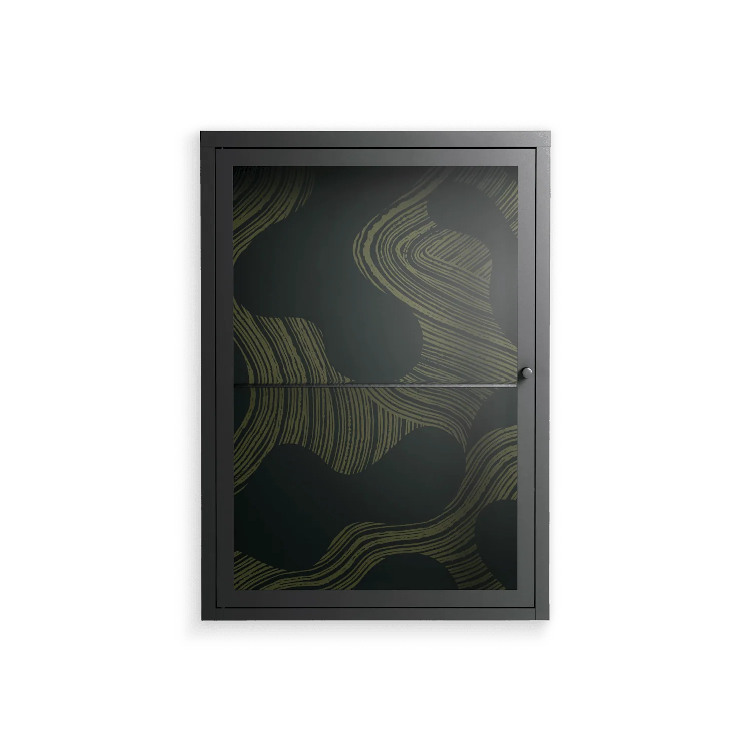 Midnight Dune - Wall Cabinet - Amy Suther - Antracite - Clear glass