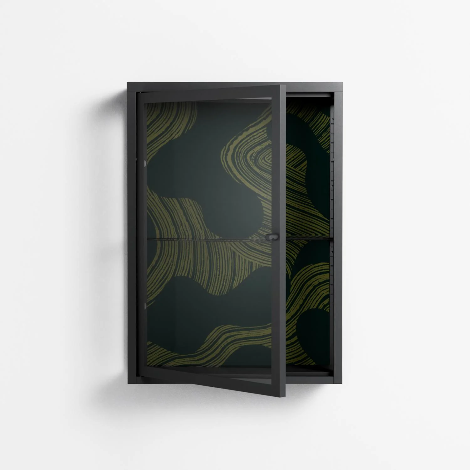 Midnight Dune - Wall Cabinet - Amy Suther - Antracite - Clear glass - Image 2