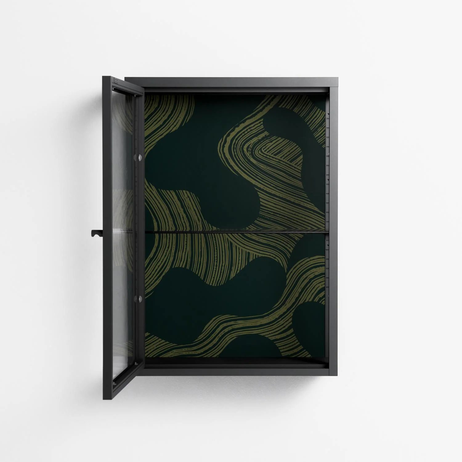 Midnight Dune - Wall Cabinet - Amy Suther - Antracite - Clear glass - Image 3
