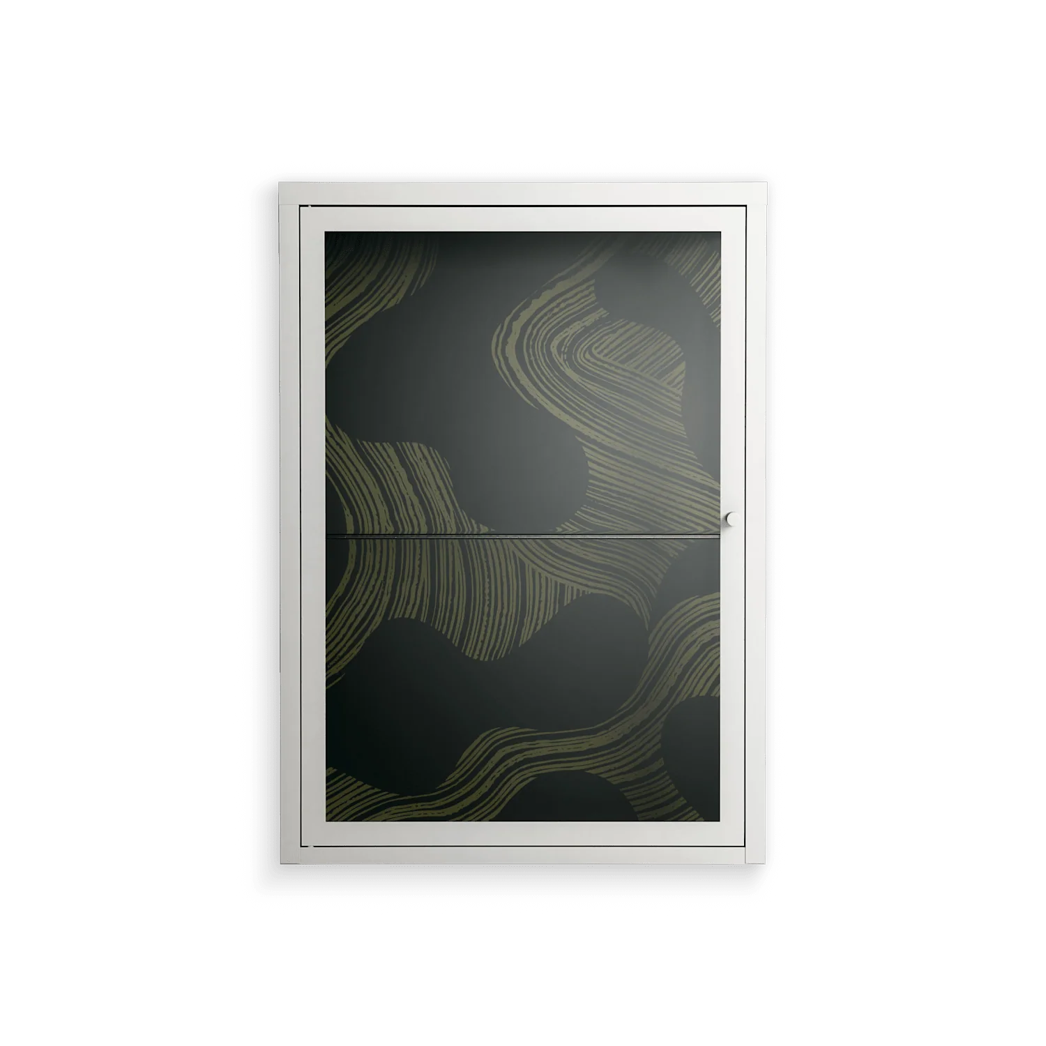 Midnight Dune - Wall Cabinet - Amy Suther - Chalk - Clear glass