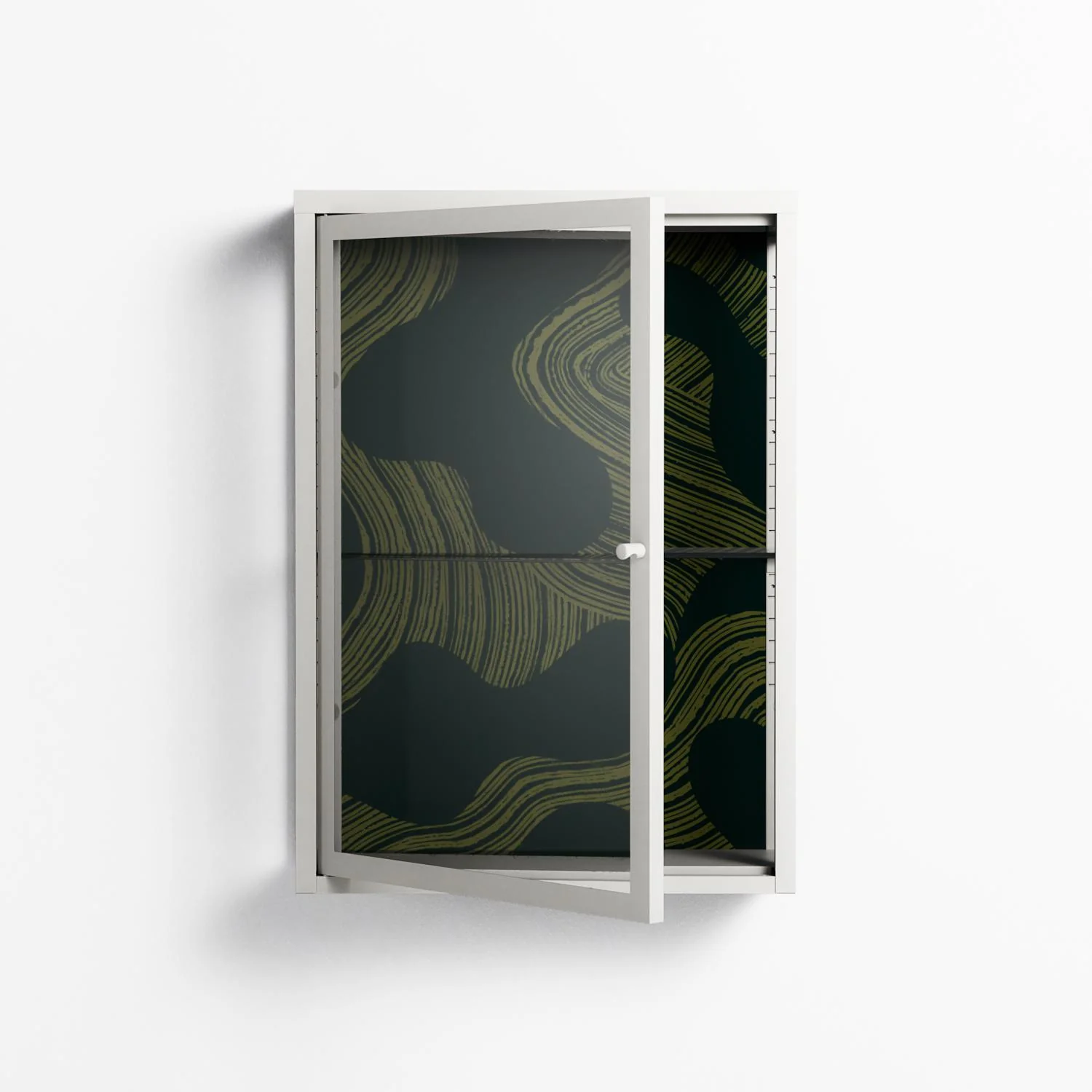 Midnight Dune - Wall Cabinet - Amy Suther - Chalk - Clear glass - Image 2