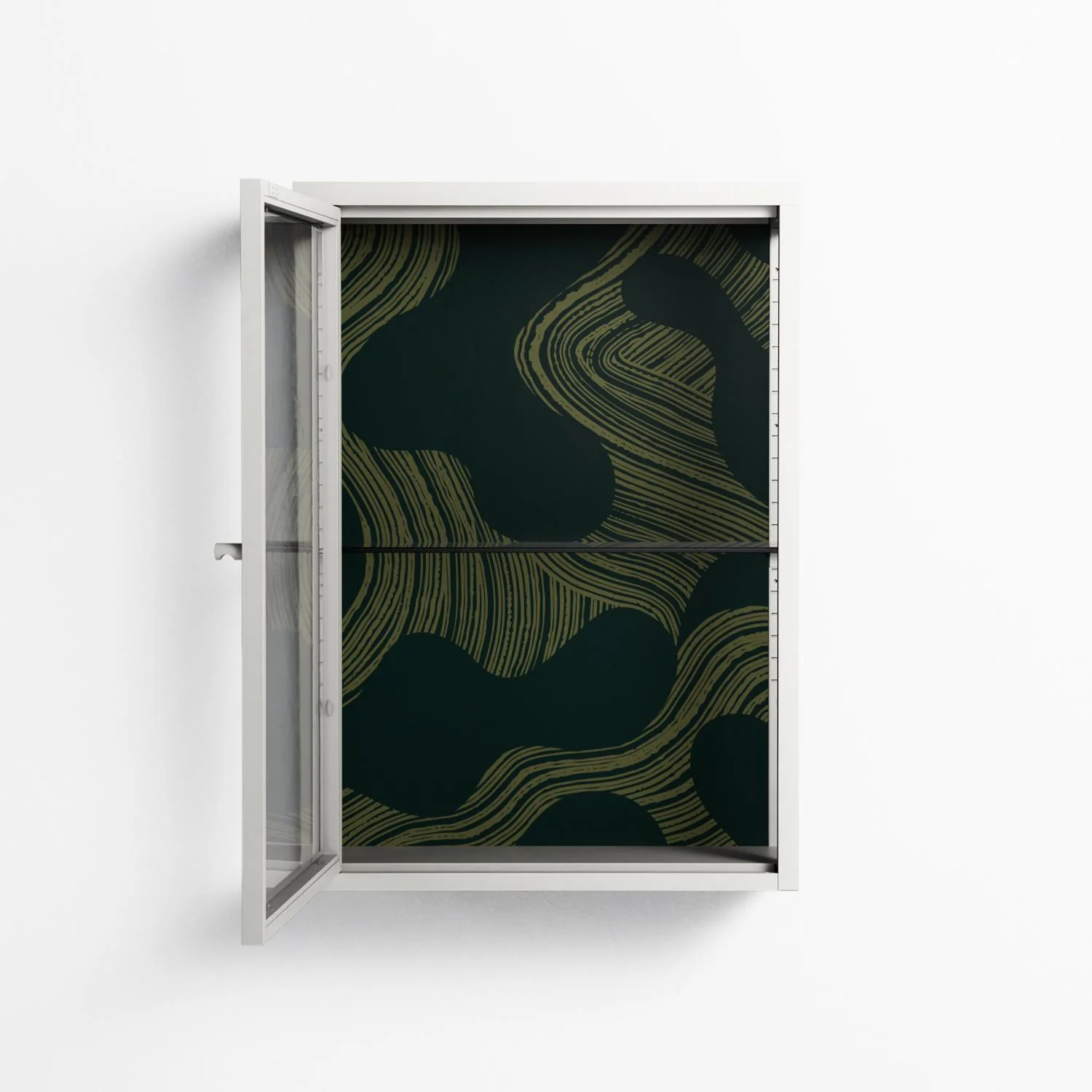 Midnight Dune - Wall Cabinet - Amy Suther - Chalk - Clear glass - Image 3