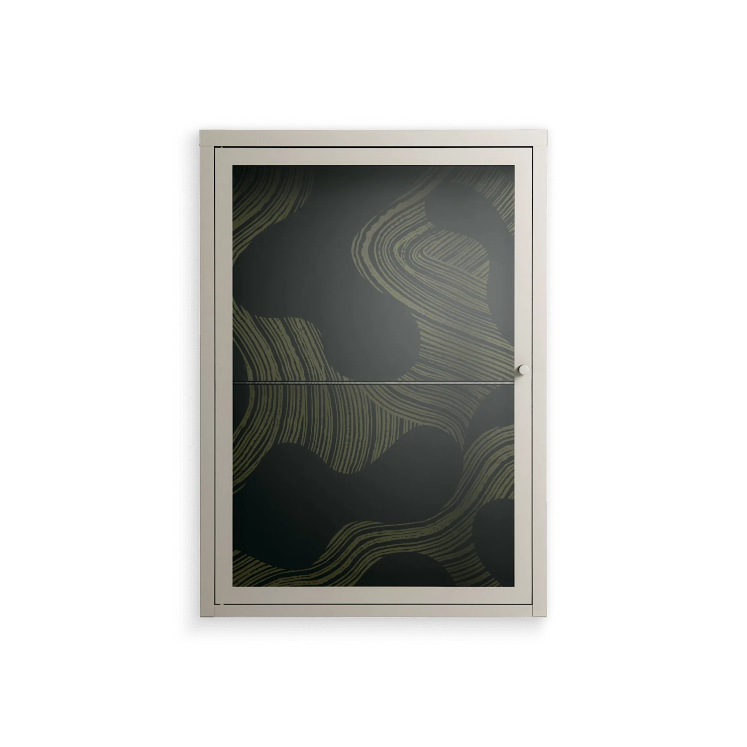 Midnight Dune - Wall Cabinet - Amy Suther - Pebble - Clear glass