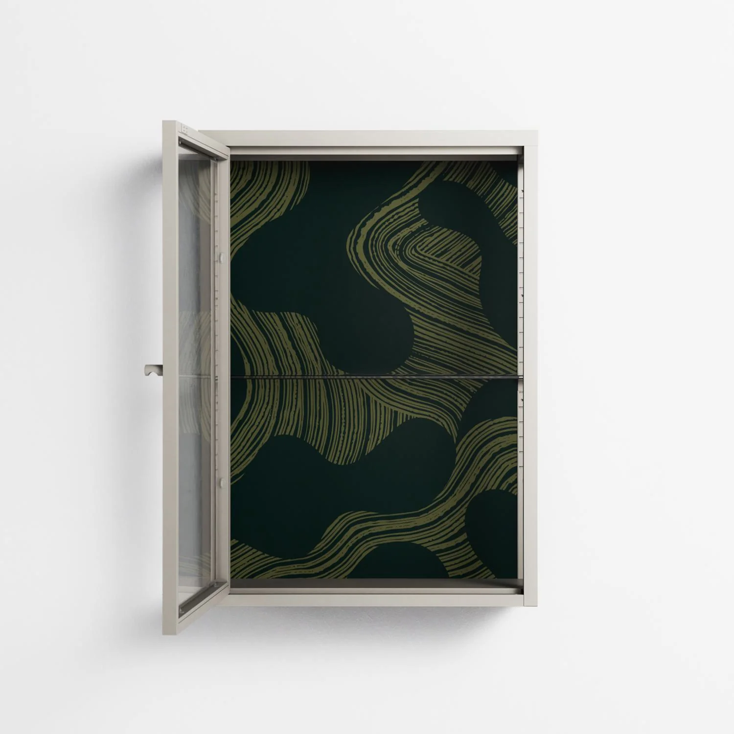 Midnight Dune - Wall Cabinet - Amy Suther - Pebble - Clear glass - Image 3