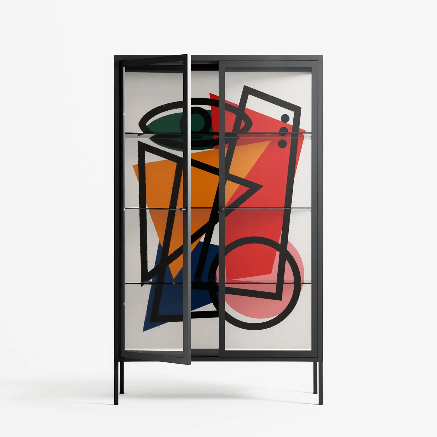 Misplaced - Cabinet - Vratislav Pecka - Antracite - Clear glass - Image 2