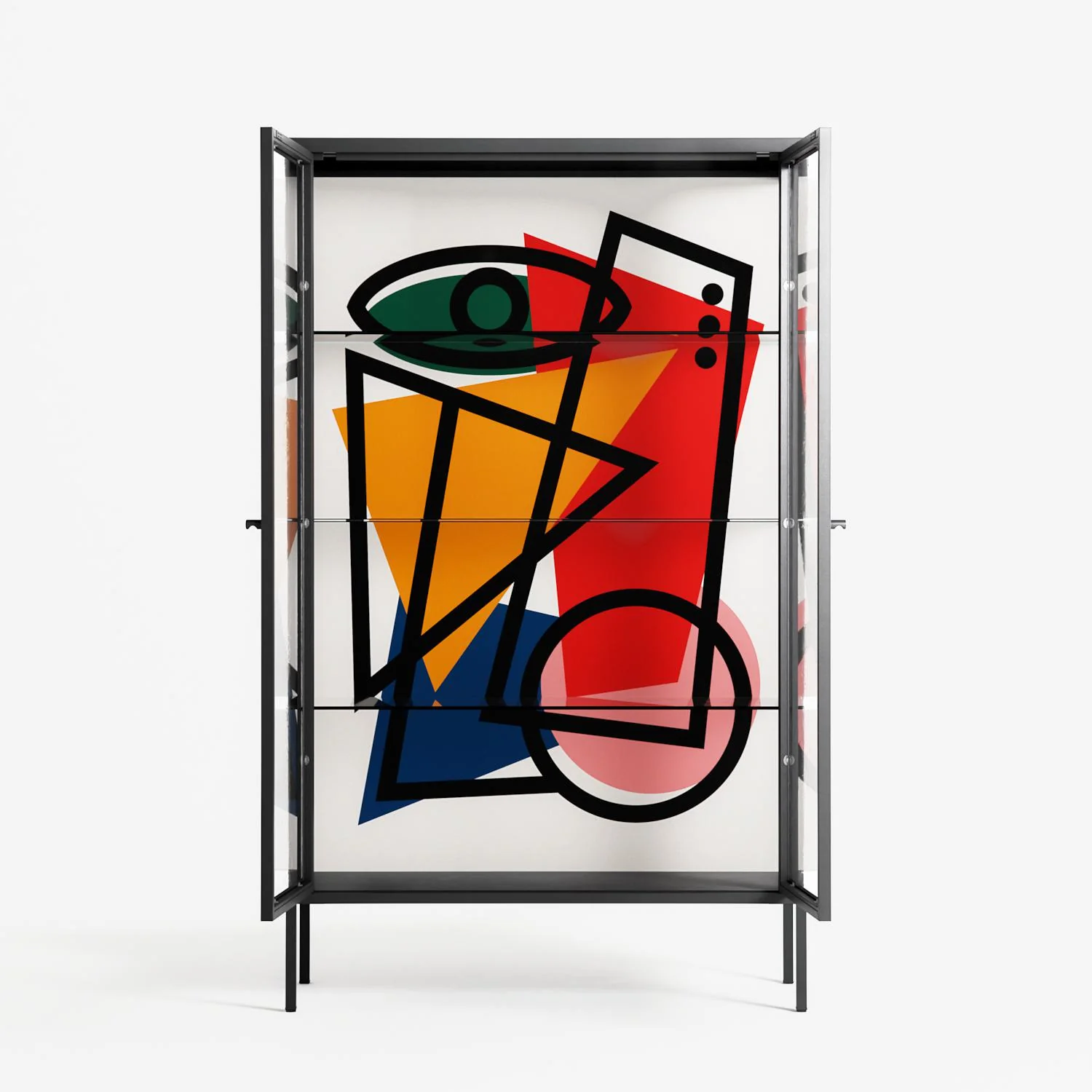 Misplaced - Cabinet - Vratislav Pecka - Antracite - Clear glass - Image 3