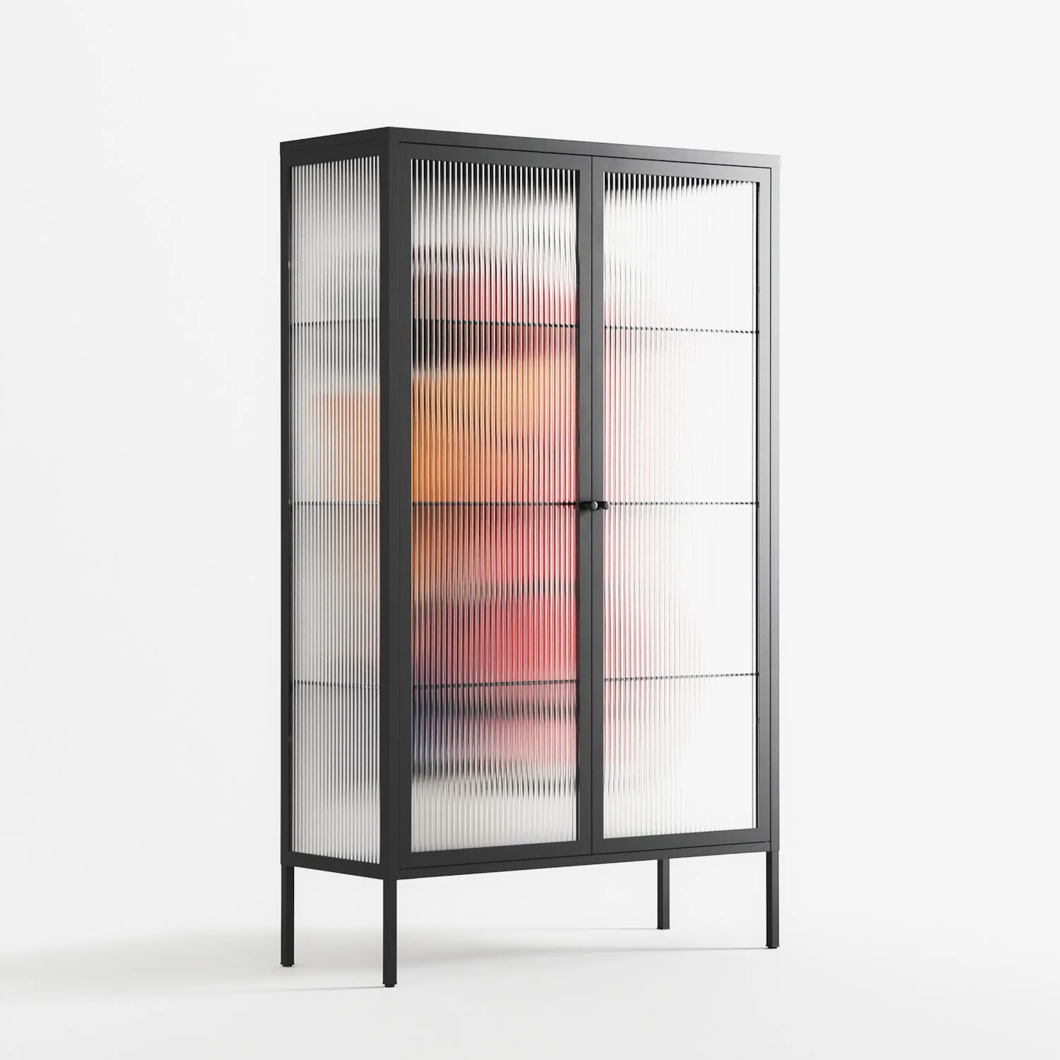 Misplaced - Cabinet - Vratislav Pecka - Antracite - Reeded glass - Image 4