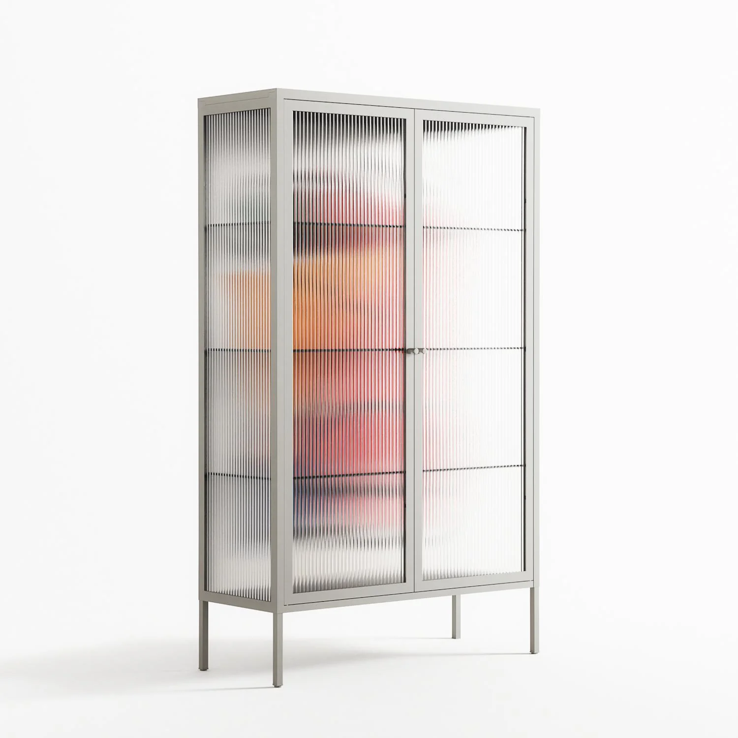 Misplaced - Cabinet - Vratislav Pecka - Chalk - Reeded glass - Image 4