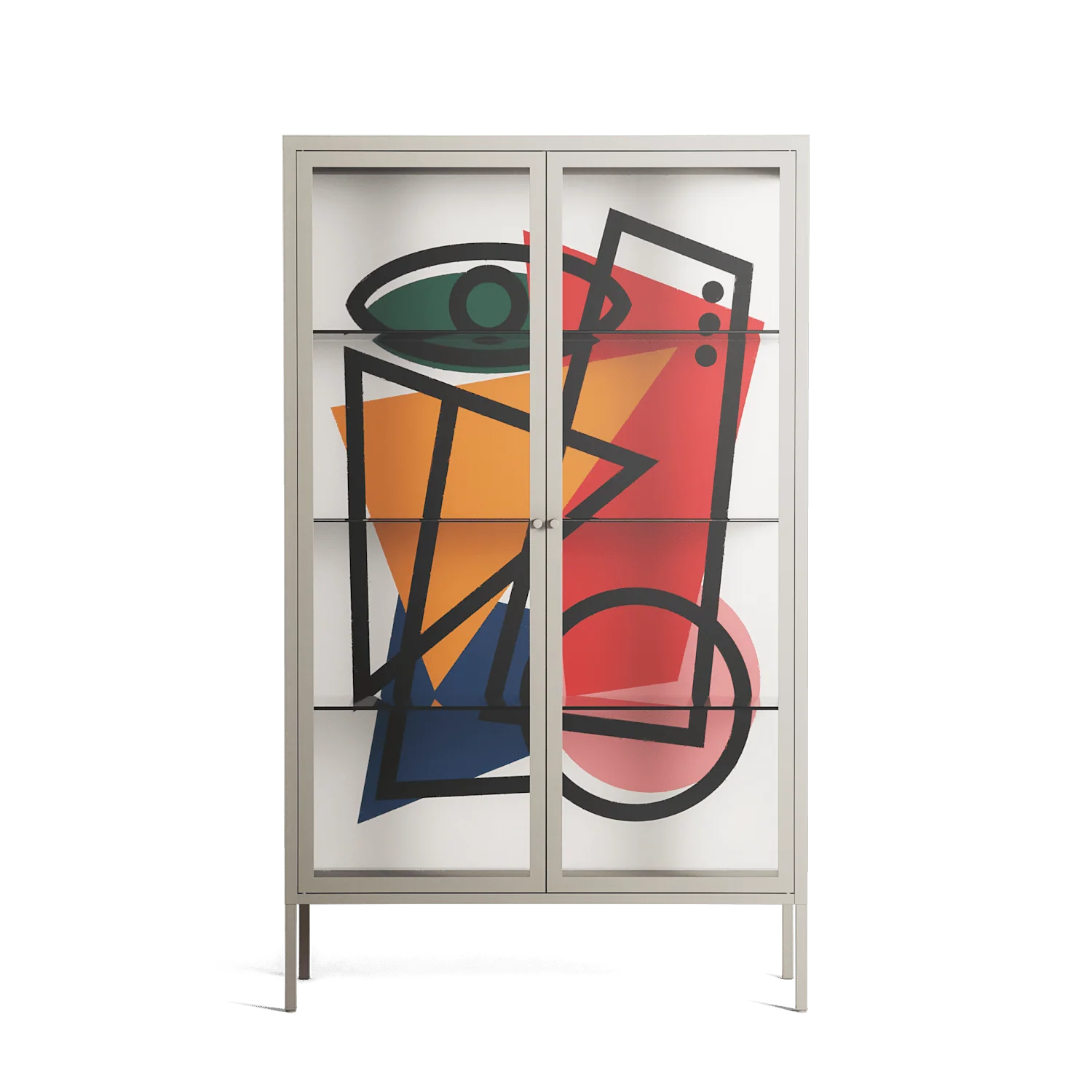 Misplaced - Cabinet - Vratislav Pecka - Pebble - Clear glass