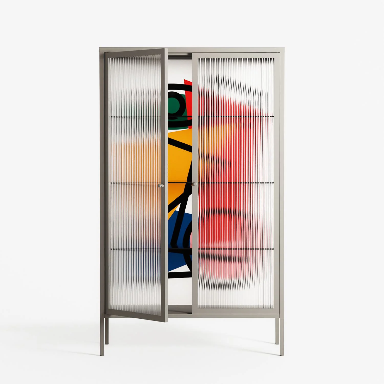 Misplaced - Cabinet - Vratislav Pecka - Pebble - Reeded glass - Image 2