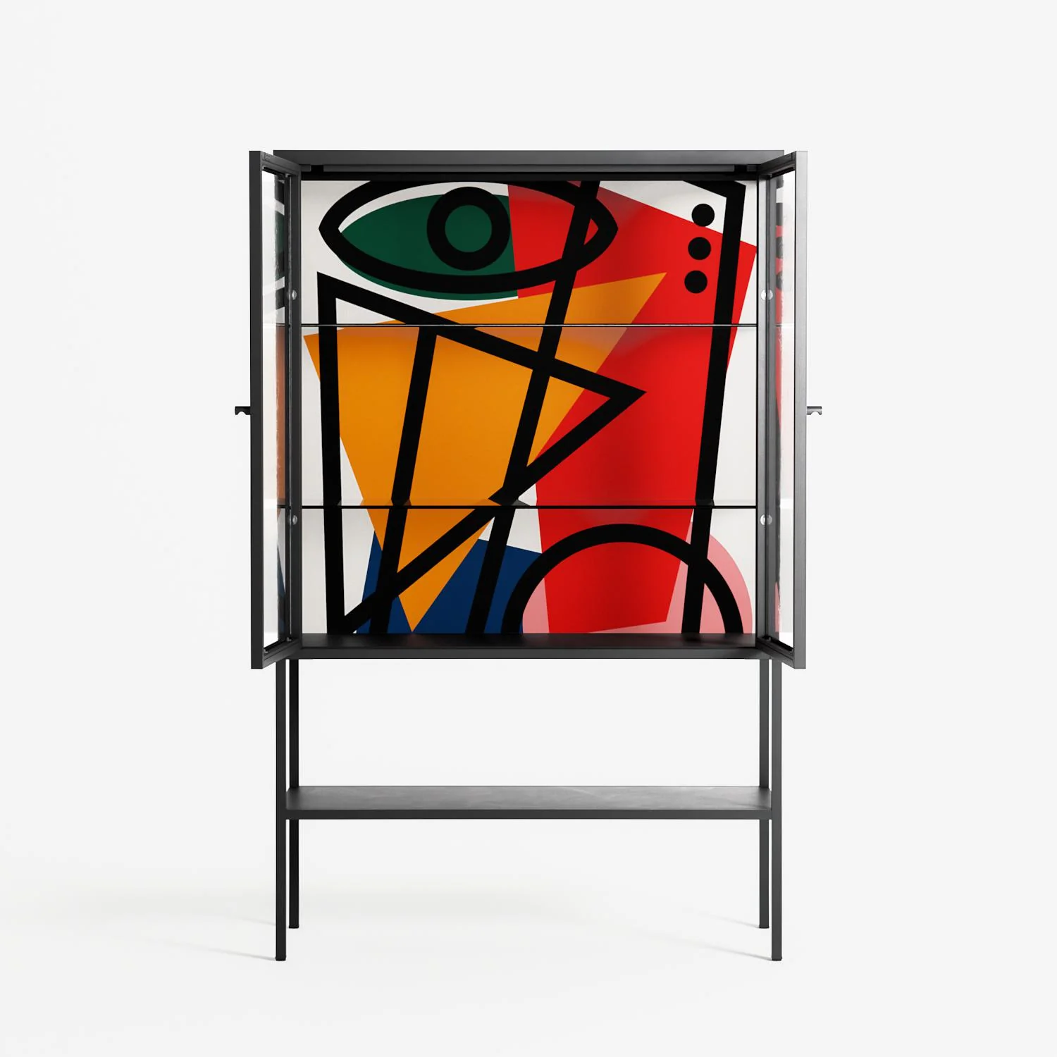 Misplaced - Loft Cabinet - Vratislav Pecka - Antracite - Clear glass - Image 3