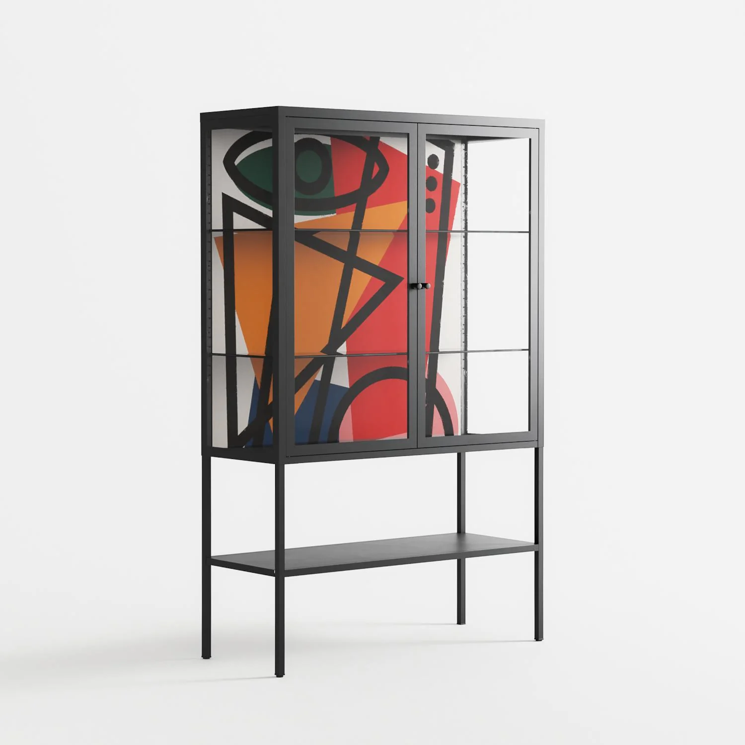 Misplaced - Loft Cabinet - Vratislav Pecka - Antracite - Clear glass - Image 4