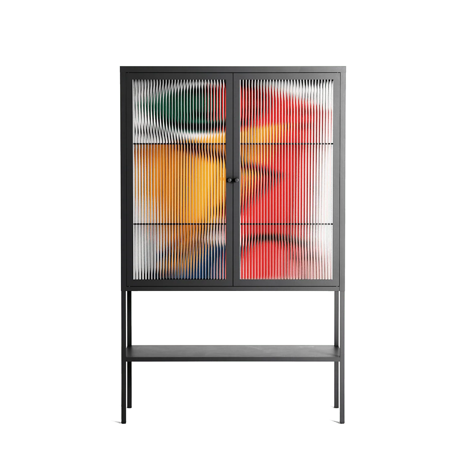 Misplaced - Loft Cabinet - Vratislav Pecka - Antracite - Reeded glass