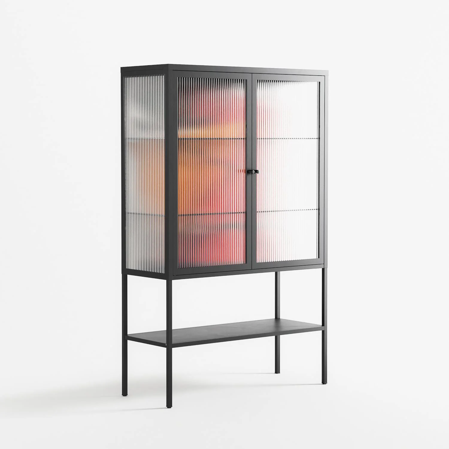 Misplaced - Loft Cabinet - Vratislav Pecka - Antracite - Reeded glass - Image 4
