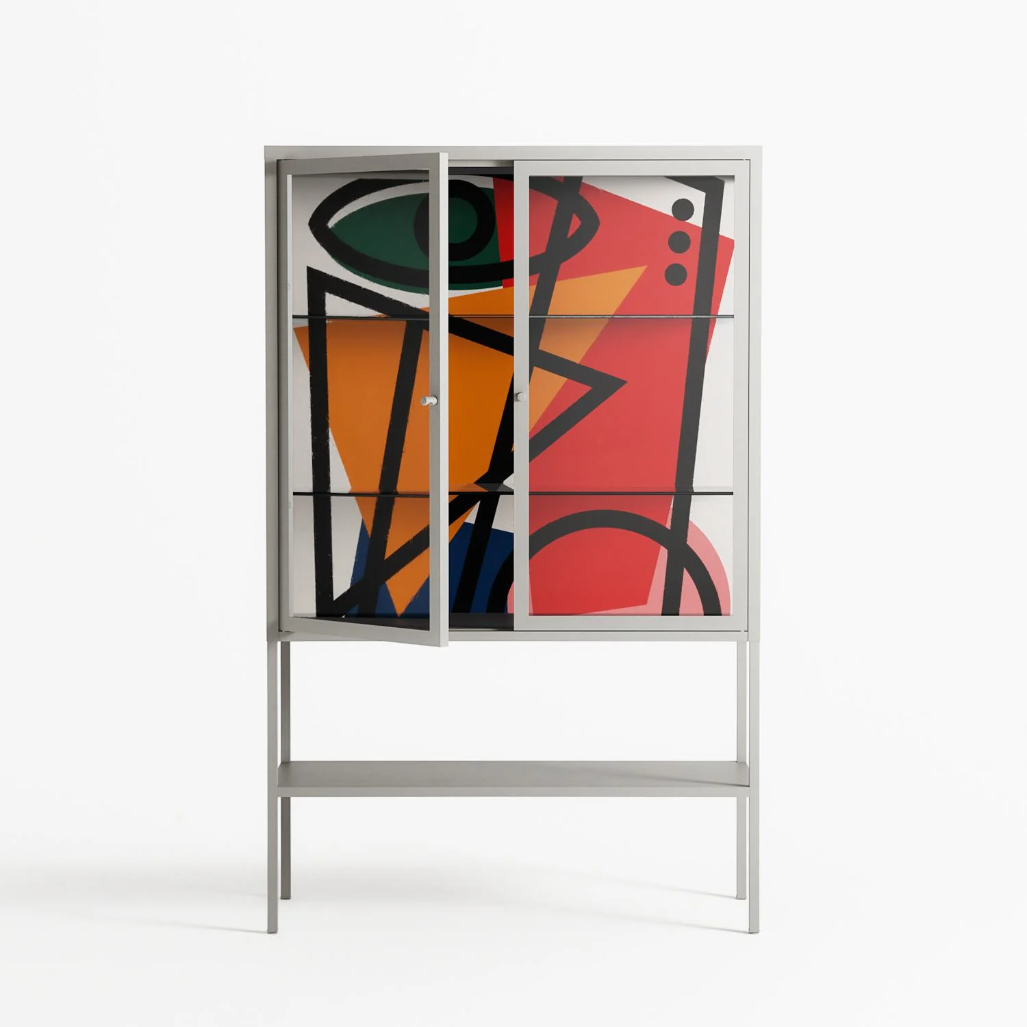 Misplaced - Loft Cabinet - Vratislav Pecka - Chalk - Clear glass - Image 2
